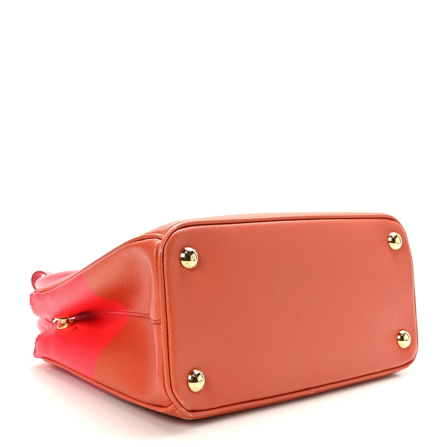 X ALEX DA CORTE Saffiano Special Edition Small Galleria Double Zip Tote Rame Fragola