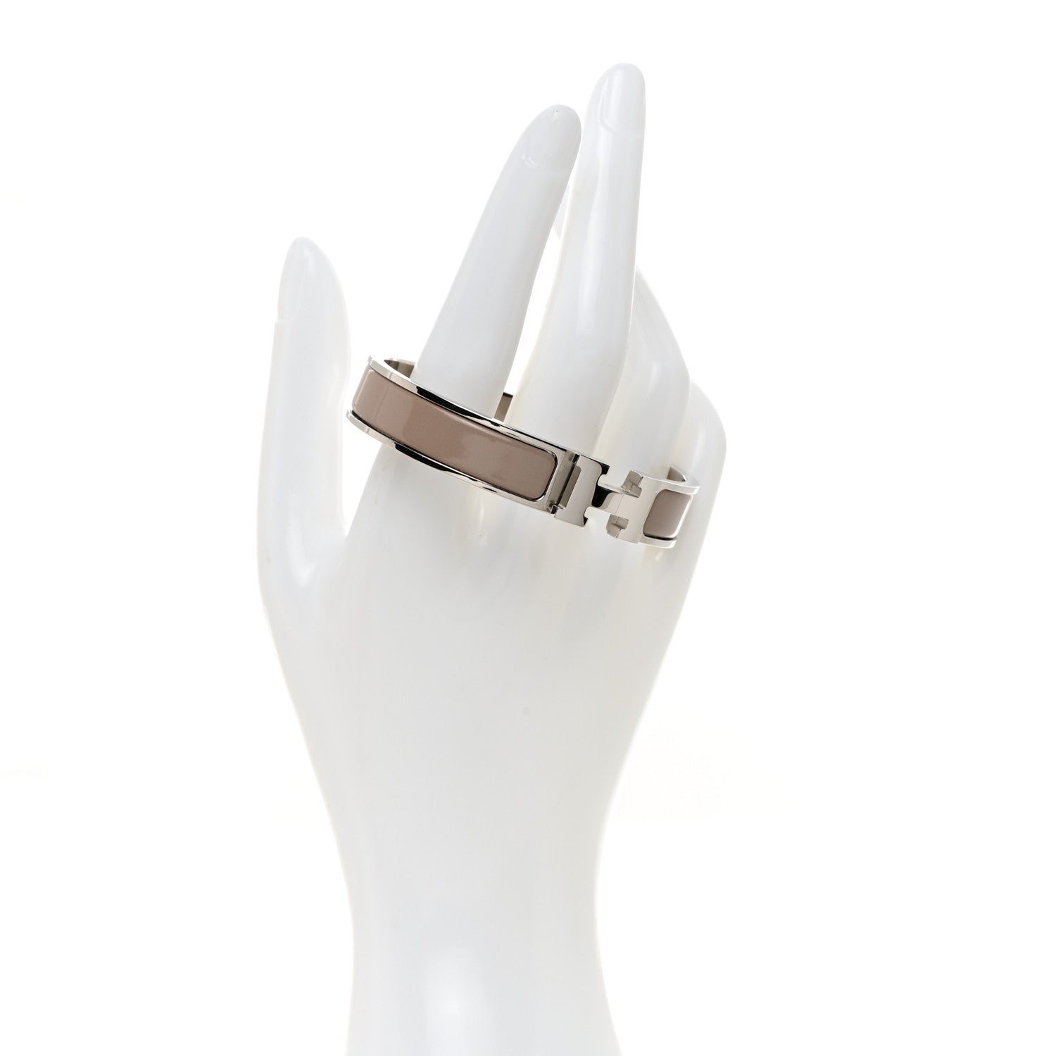 Hermes Enamel Narrow Clic Clac H Bracelet GM Marron Glace 2 of 5