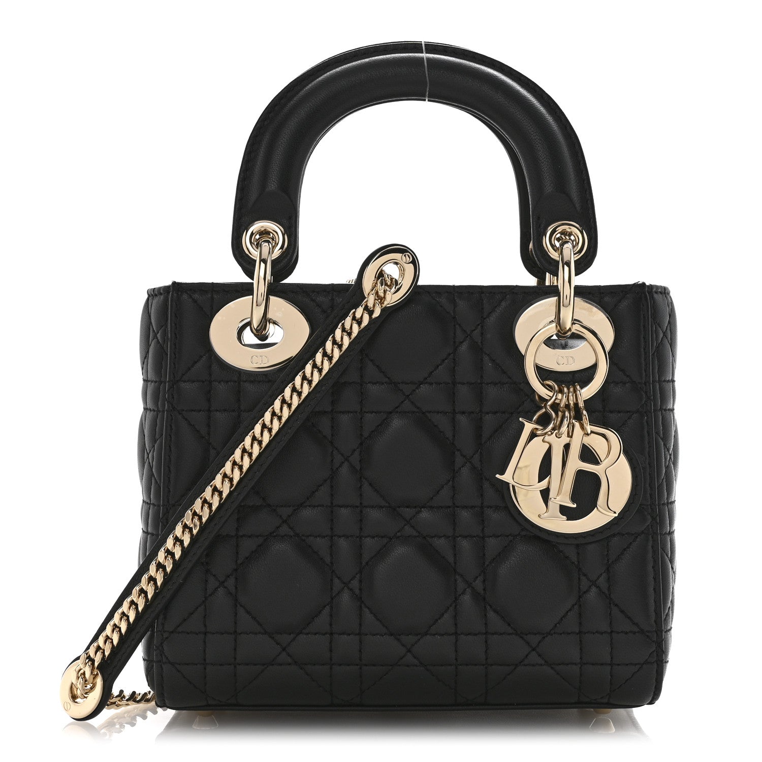 Christian Dior Lambskin Cannage Mini Lady Dior Black 1810198