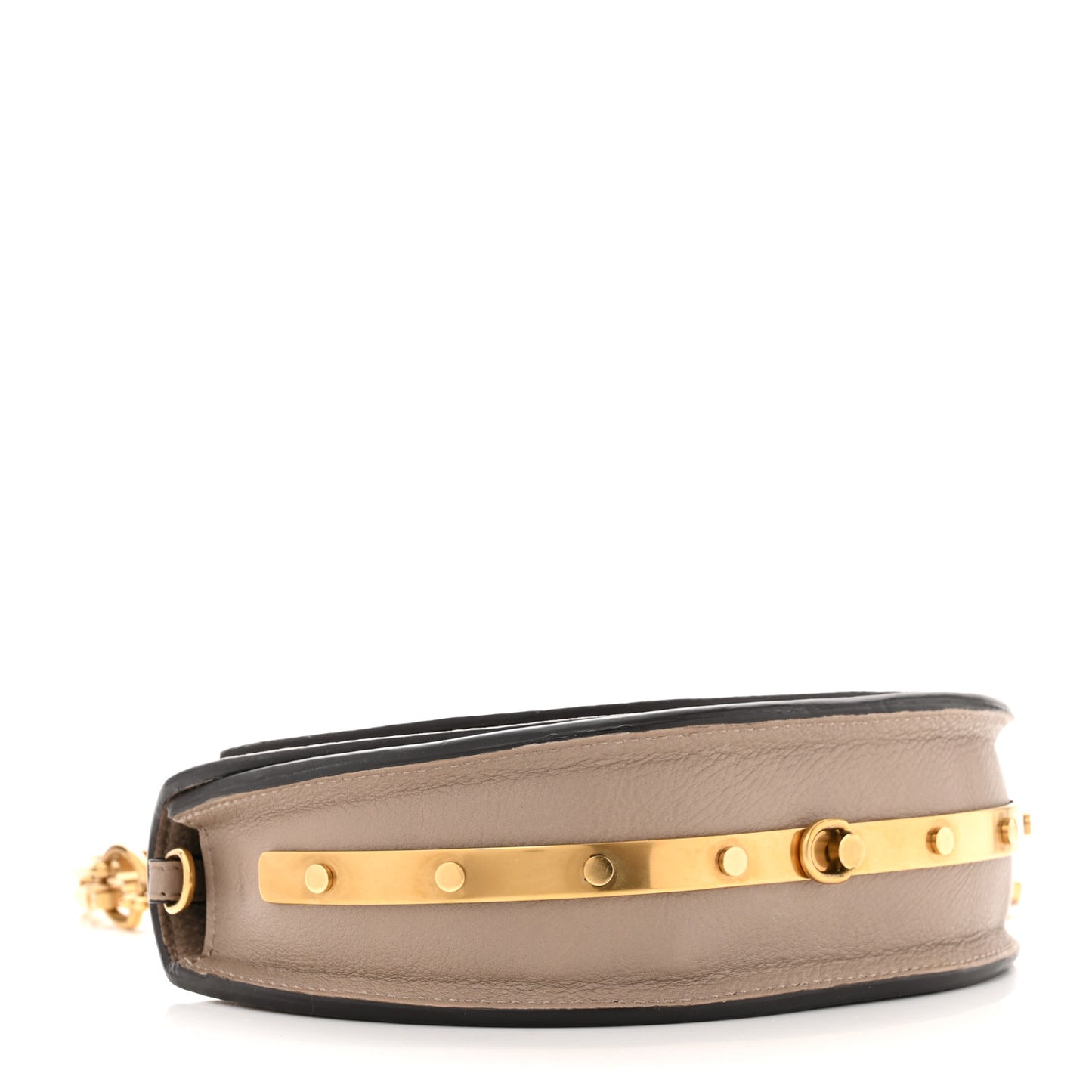 Calfskin Small Nile Bracelet Minaudiere Bag Motty Grey