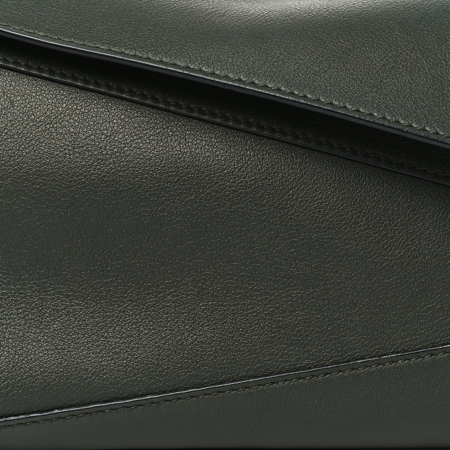 Calfskin Puzzle Hobo Army Green