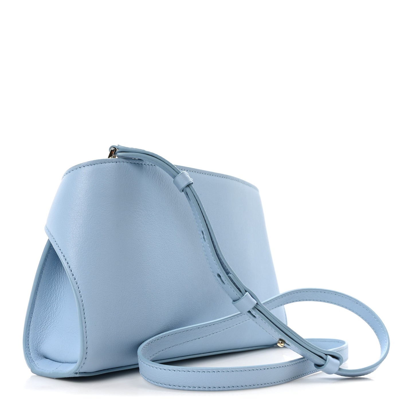 Calfskin Mini Hug Crossbody Bag Sky Blue