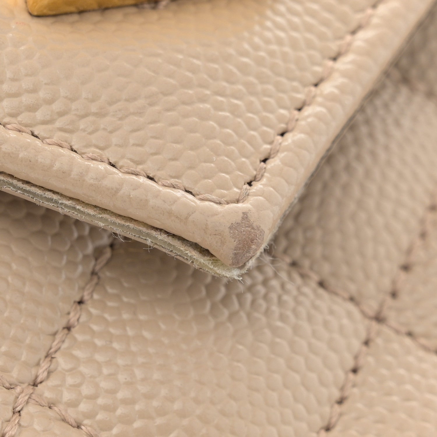 Saint Laurent Grain De Poudre Textured Mixed Matelasse Medium Triquilt Monogram Satchel Dark Beige 16 of 17