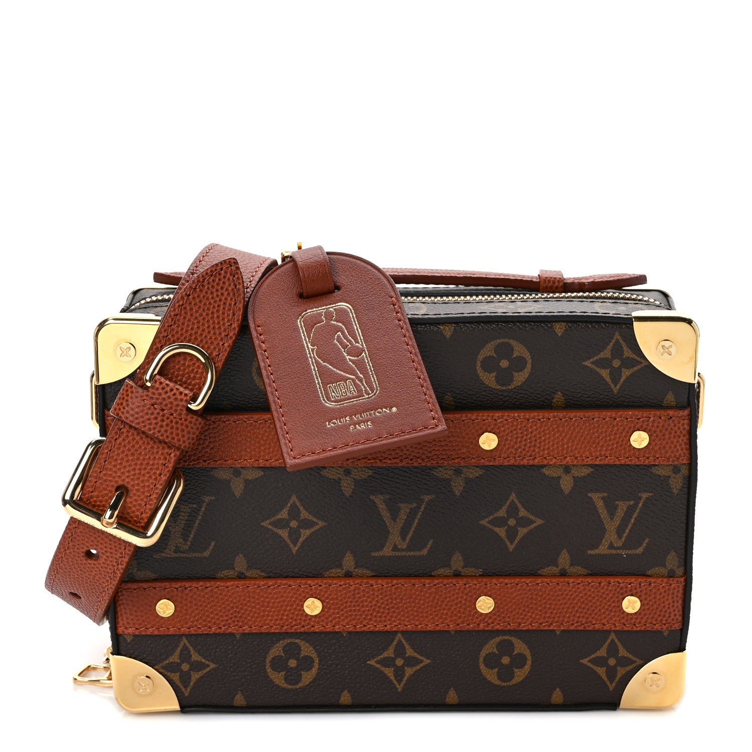 Louis Vuitton X NBA Grained Calfskin Monogram Handle Trunk Brown 1 of 9