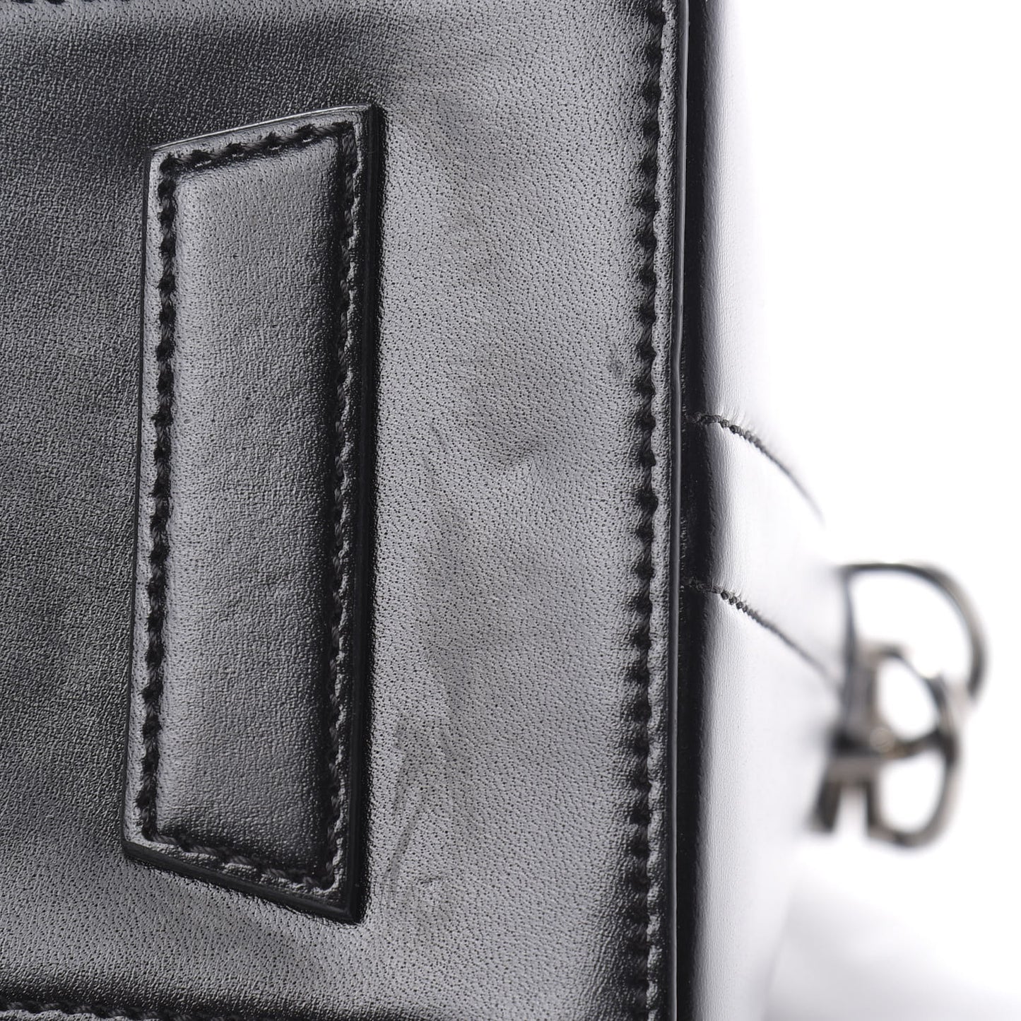 Shiny Lord Calfskin Small Antigona Black