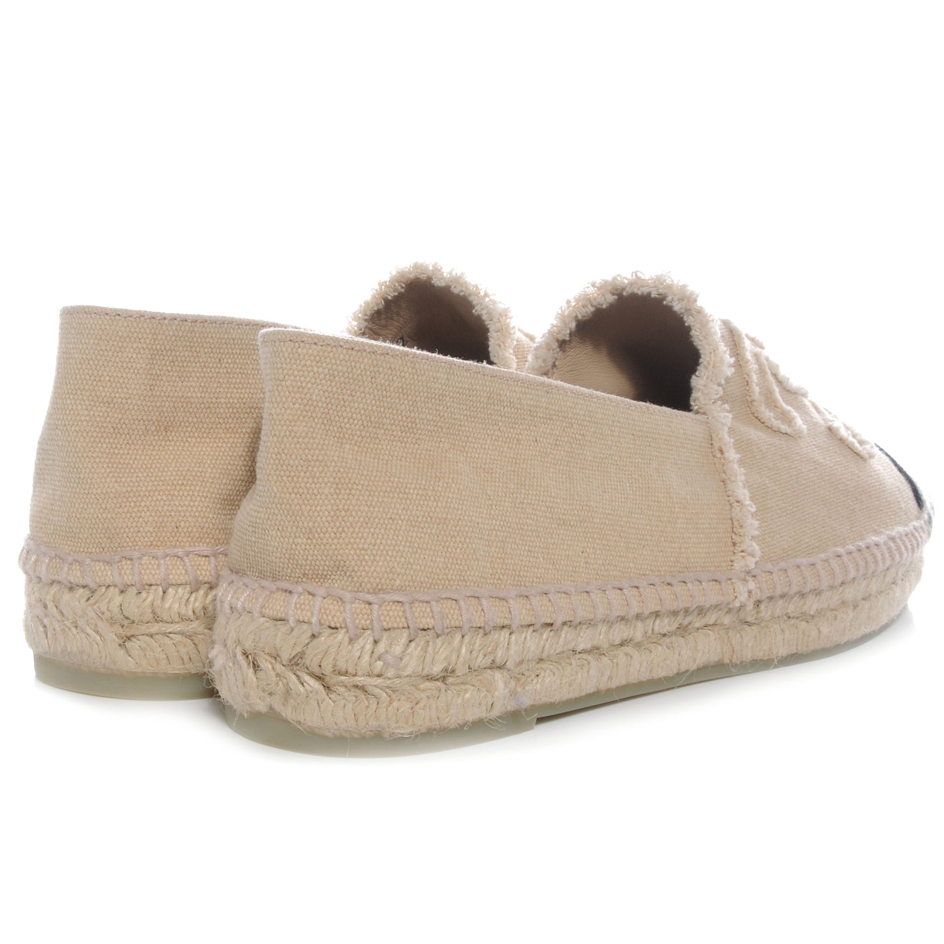 Chanel Toile Espadrilles Beige Black 41 3 of 6