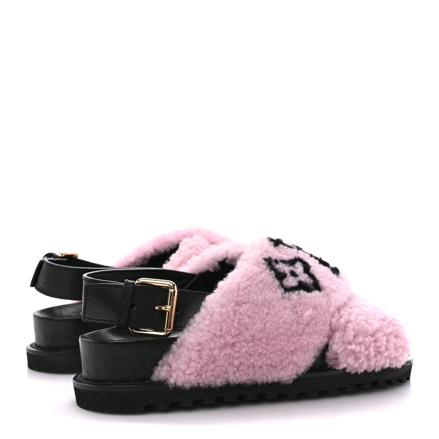 Shearling Paseo Sandals 37.5 Pink