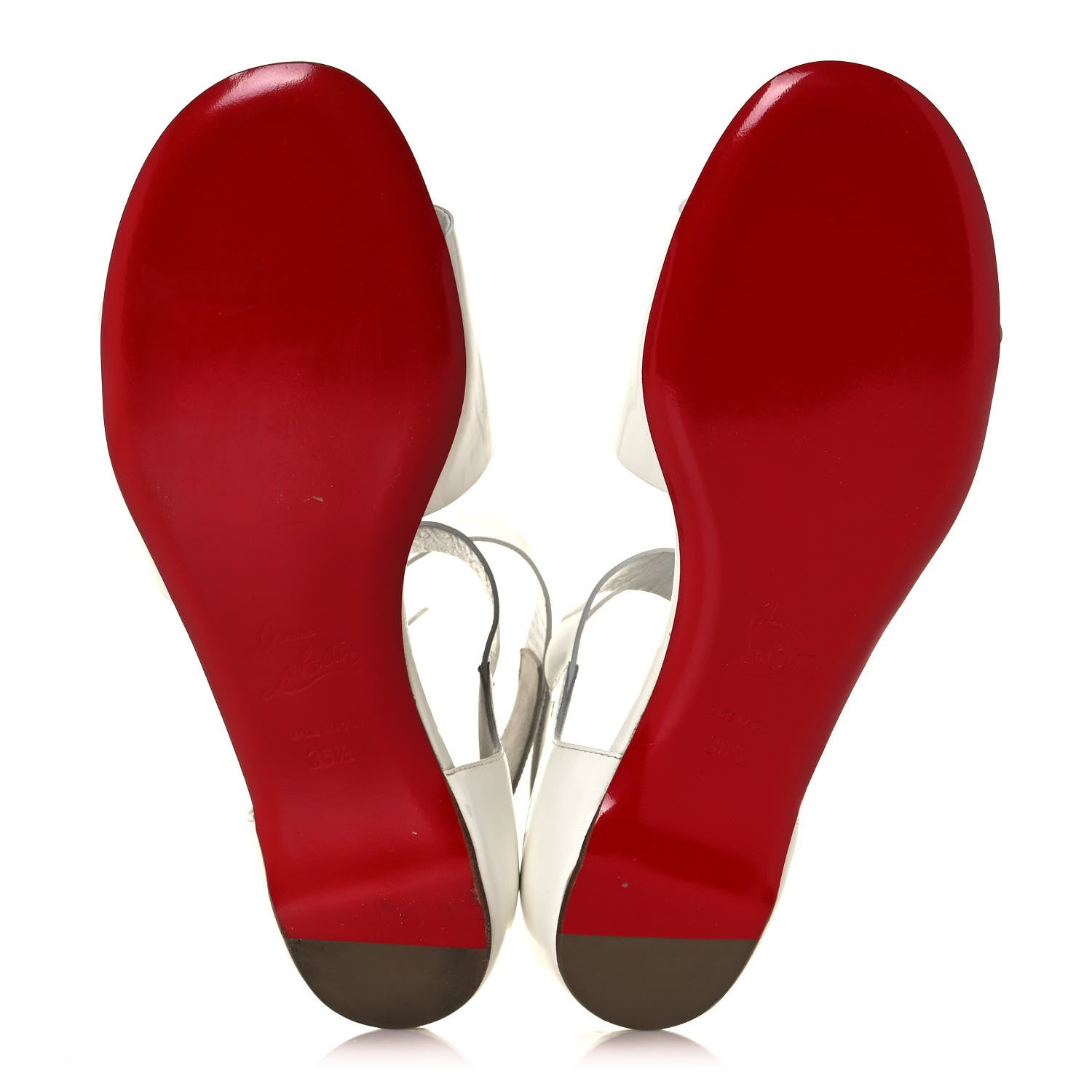 Christian Louboutin Jazz Calf Scubaflat Flat Sandals 36.5 White 5 of 12