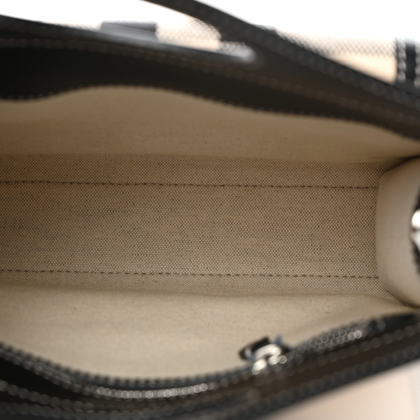 Smooth Calfskin Archive Canvas Check Mini Pocket Bag Butter Beige Black