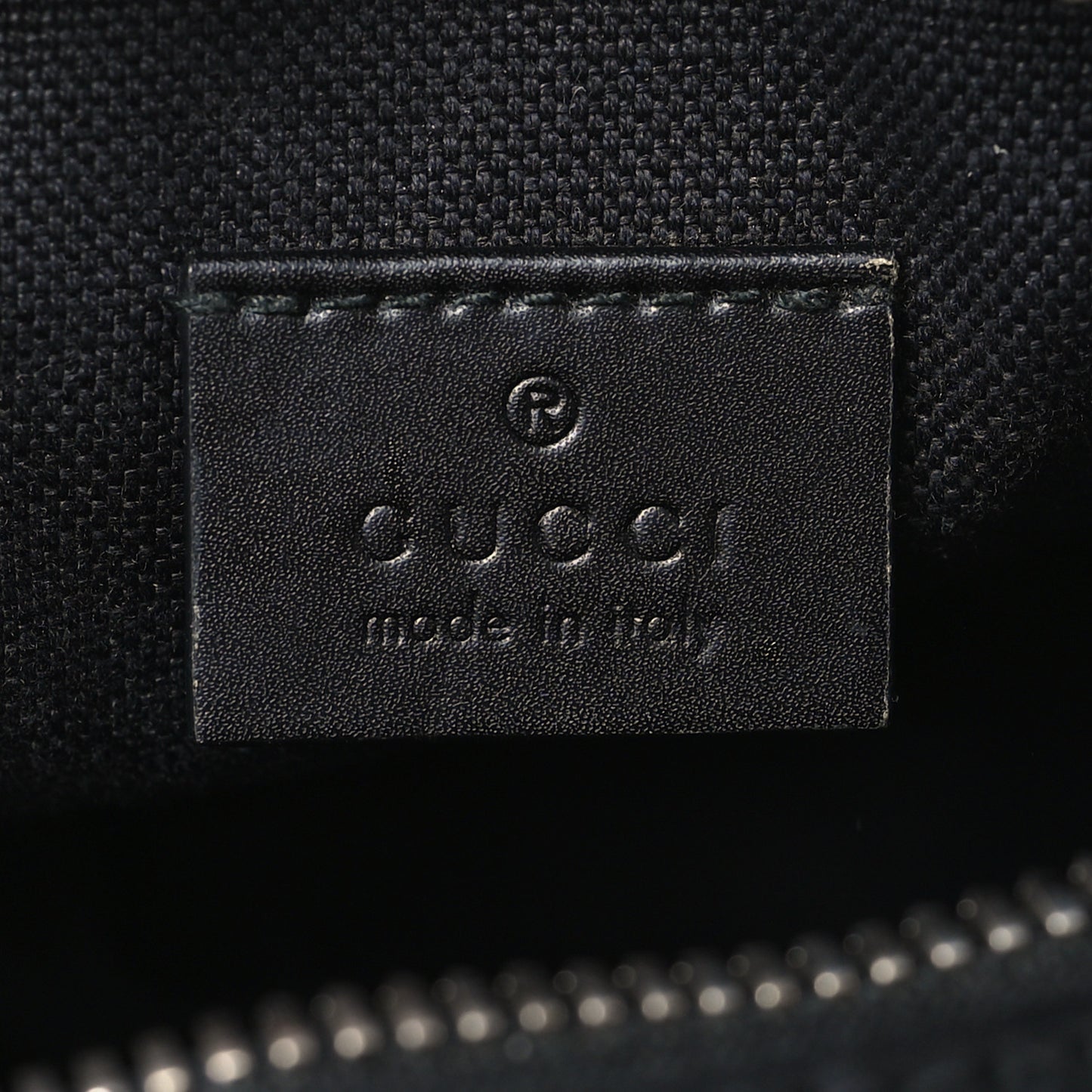 GG Supreme Monogram Appia Calfskin Web Small Camera Messenger Bag Black Grey Black Grey