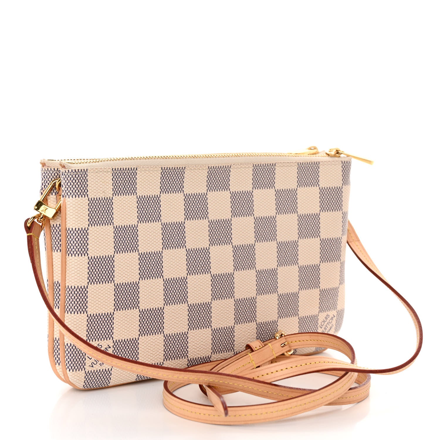 Louis Vuitton Damier Azur Double Zip Pochette 3 of 11