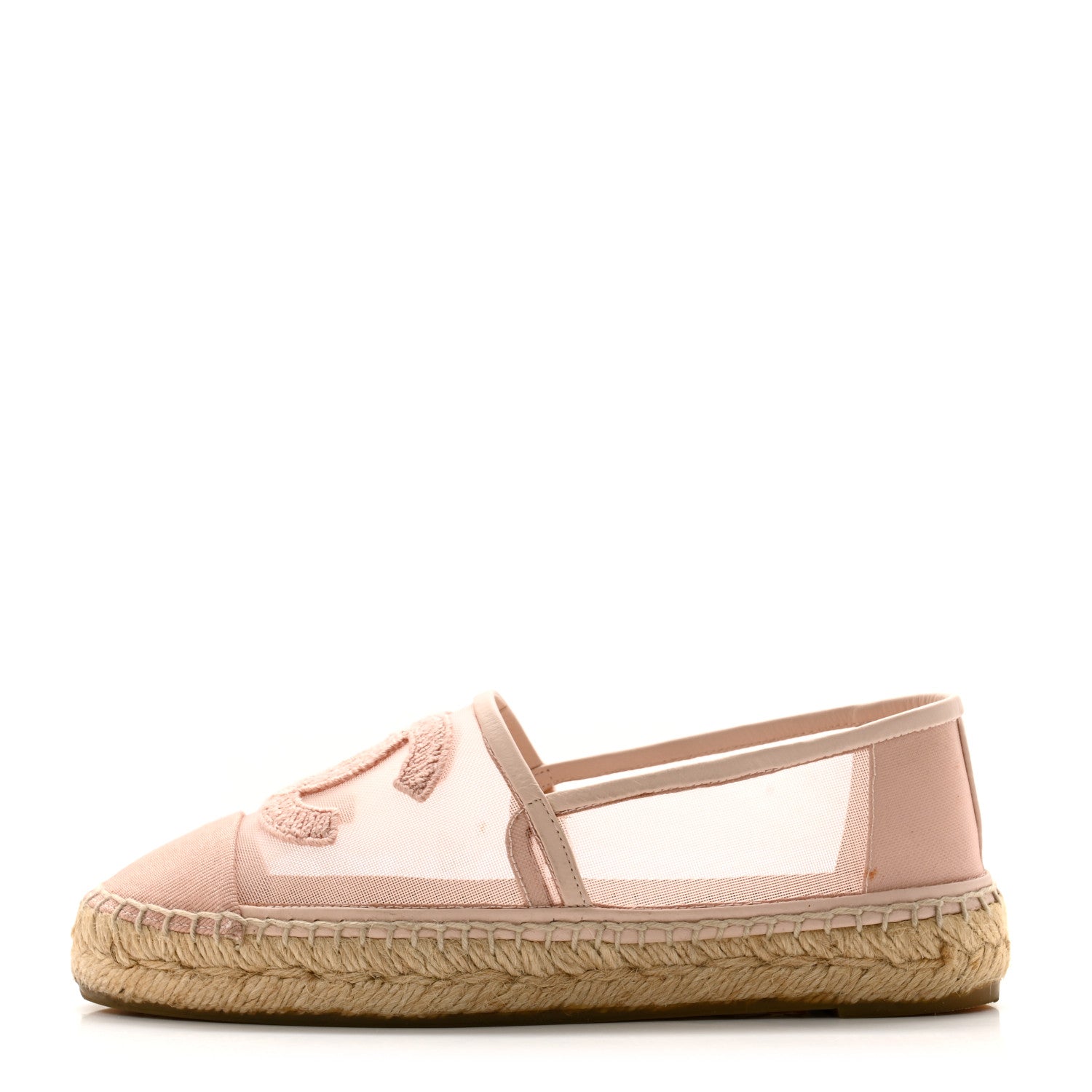 Chanel Mesh Grosgrain CC Espadrilles 35 Pink 1 of 10