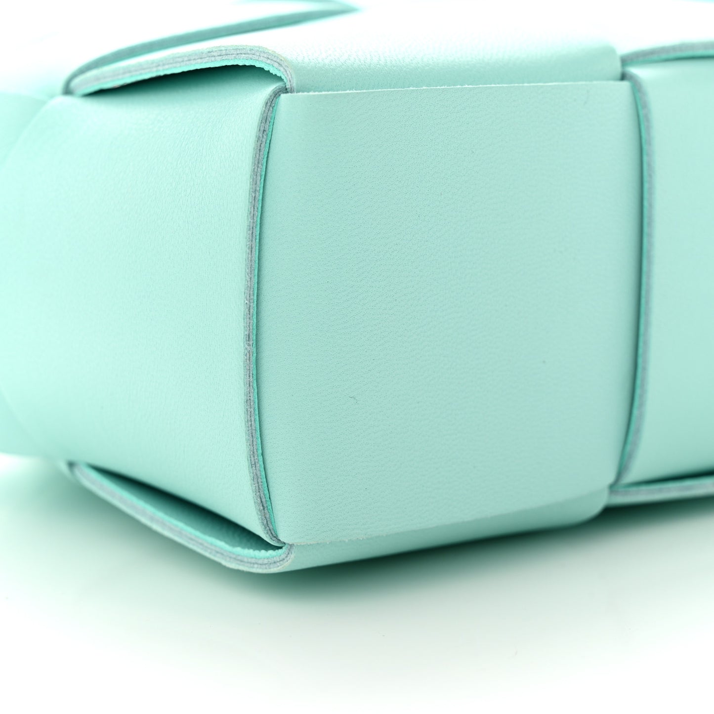 Lambskin Maxi Intreccio Candy Arco Tote Celadon