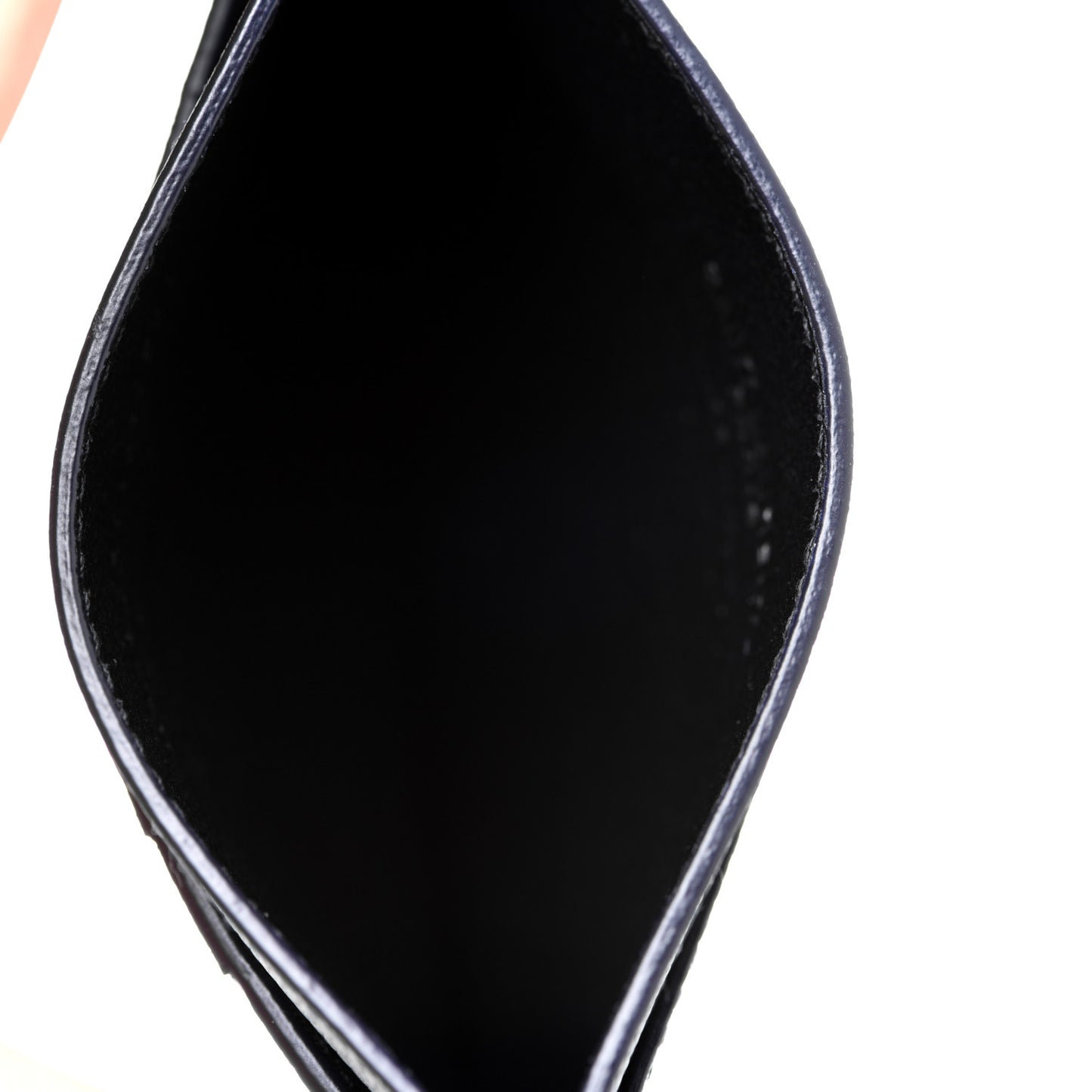 Grained Calfskin 5 Fragments Credit Card Holder Blue Notte