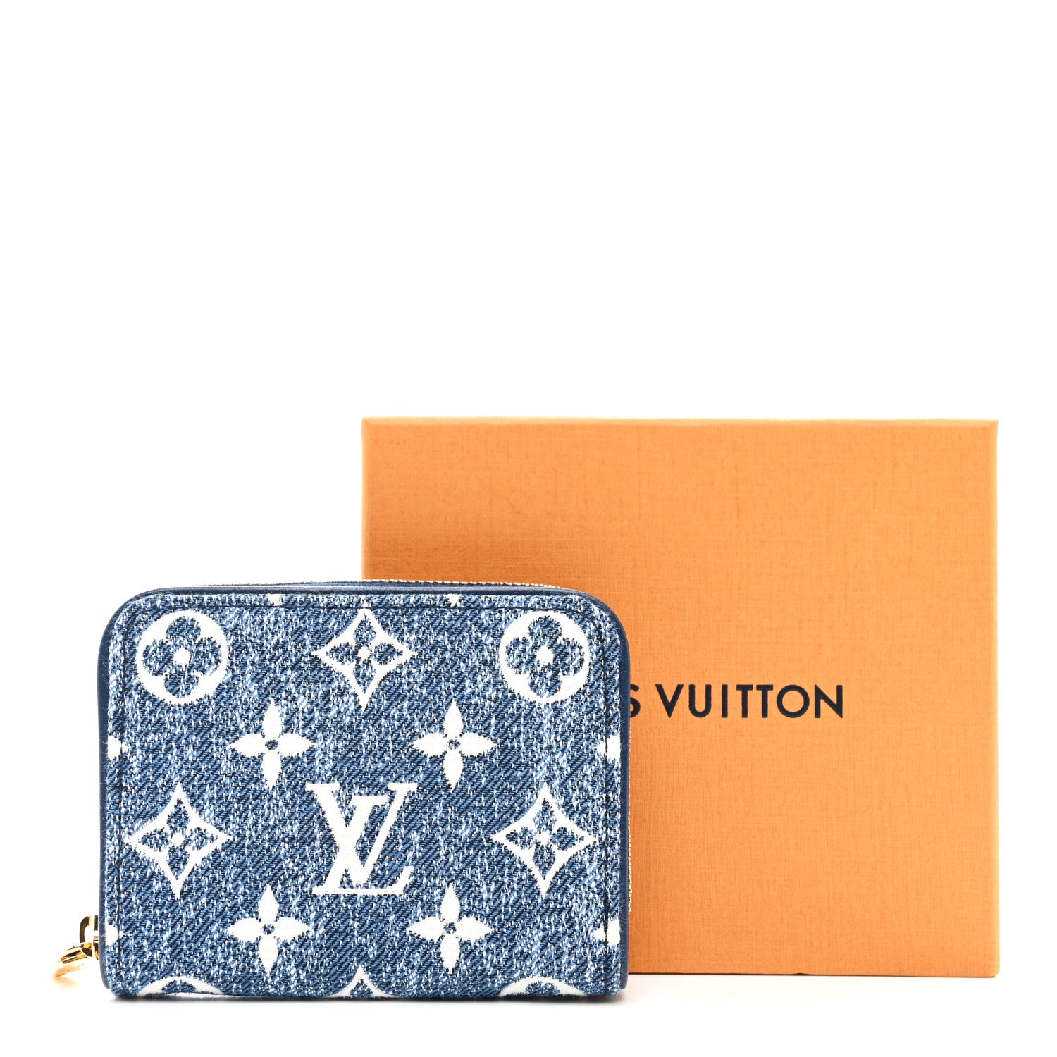 Louis Vuitton Denim Monogram Jacquard Zippy Coin Purse Bleu 7 of 7