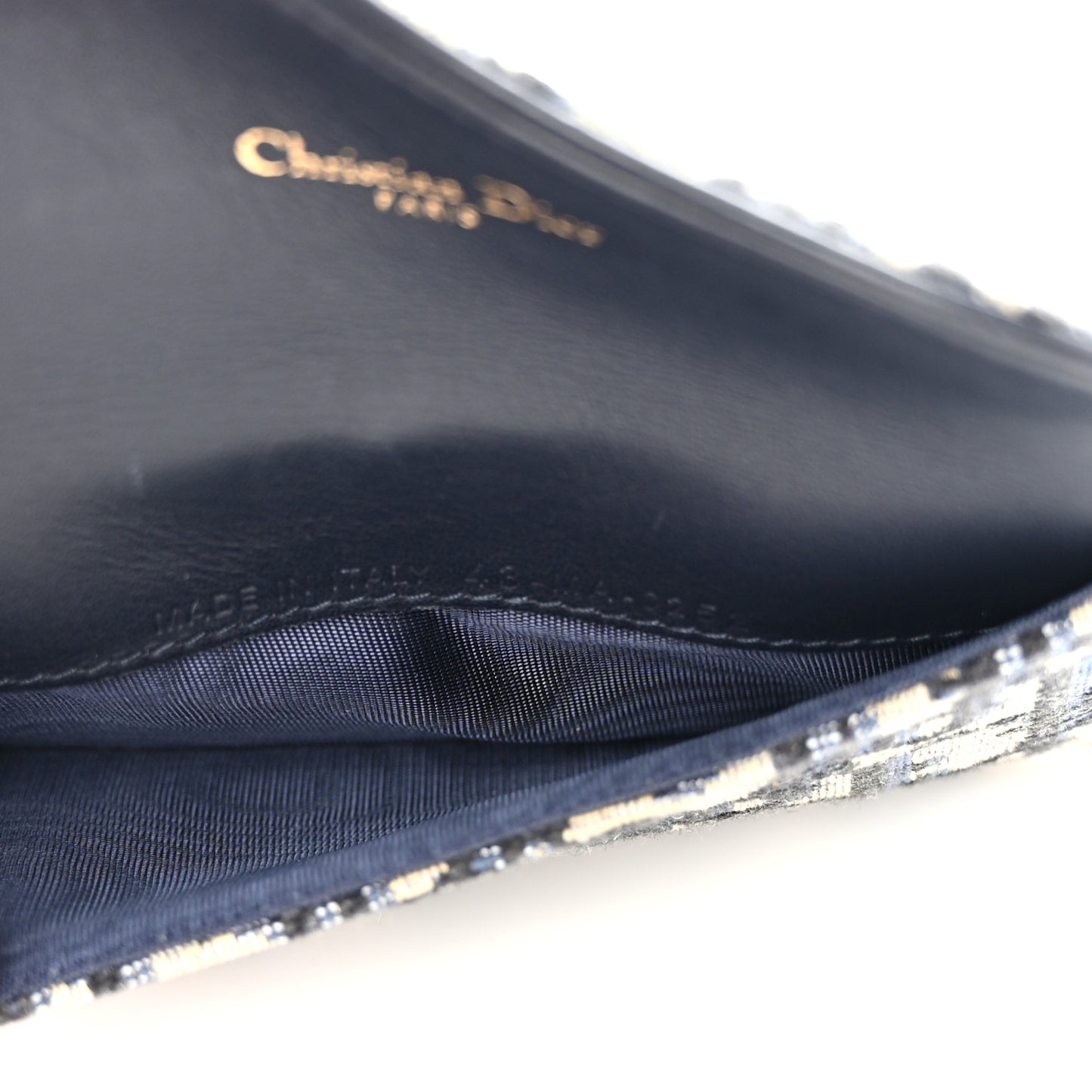 Oblique Saddle Cosmos Zipped Card Holder Blue