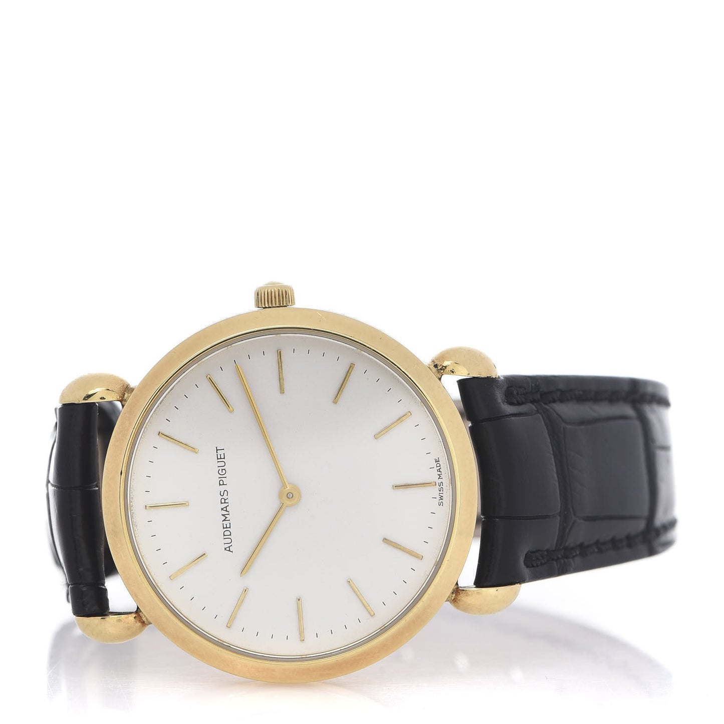 18K Yellow Gold Alligator 32mm Classic Manual Winding Watch