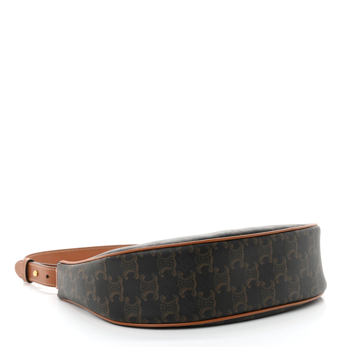Triomphe Canvas Calfskin Ava Shoulder Bag Tan