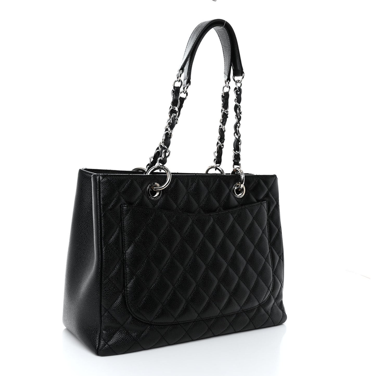 Caviar Quilted Grand Shopping Tote GST Black