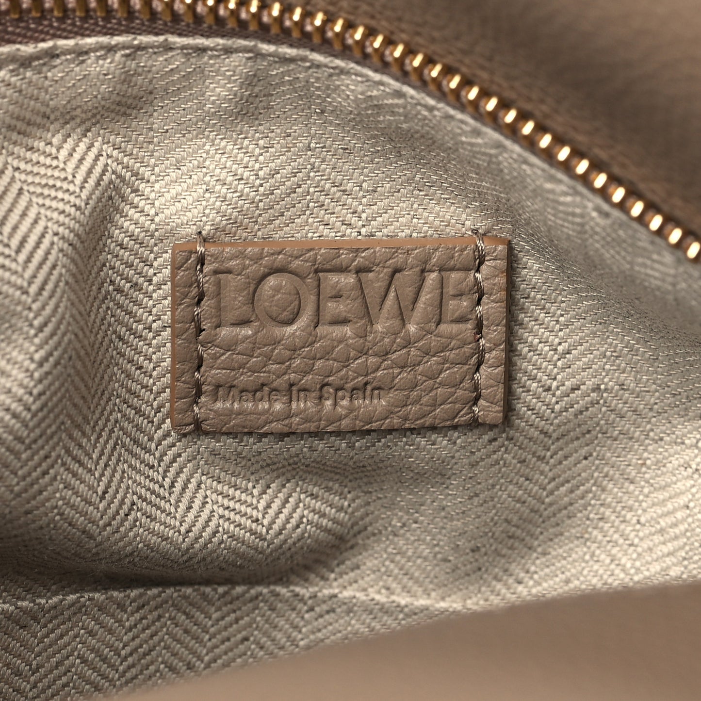 Grained Calfskin Small Puzzle Edge Bag Sand