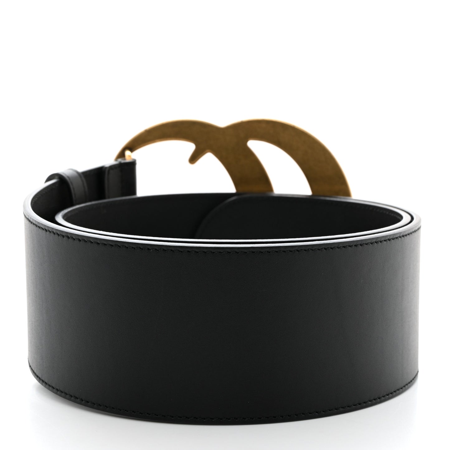 Calfskin Double G Wide Belt 85 34 Black