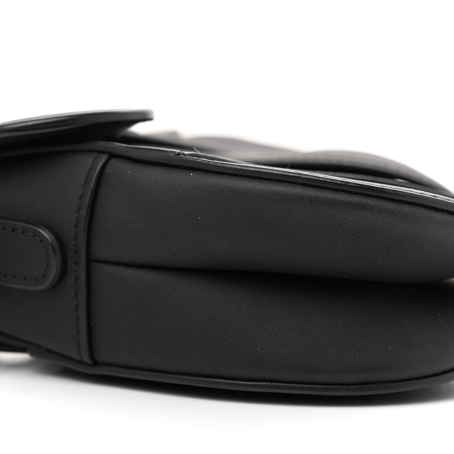 Ultra Matte Calfskin Mini Saddle Bag Black