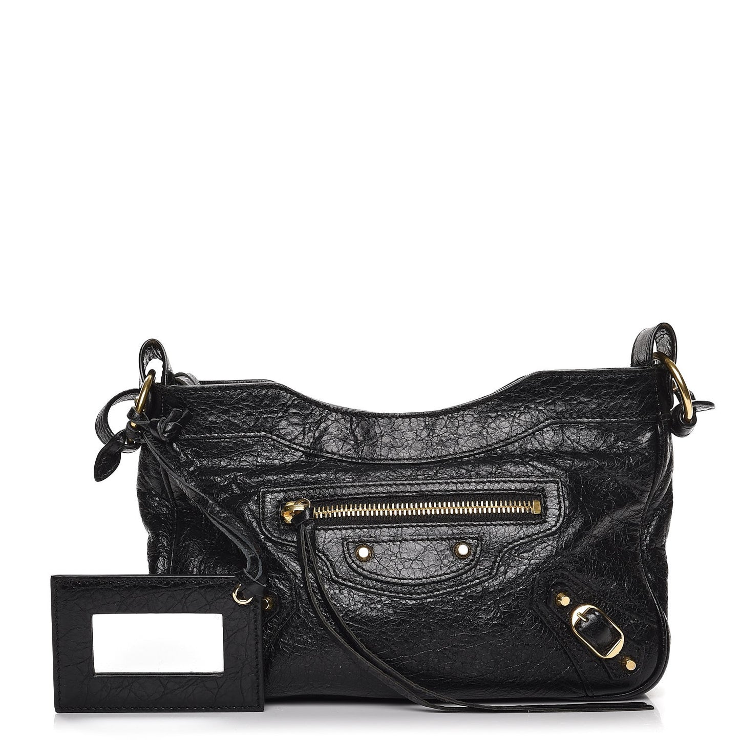 Agneau Classic Gold Hardware Hip Black