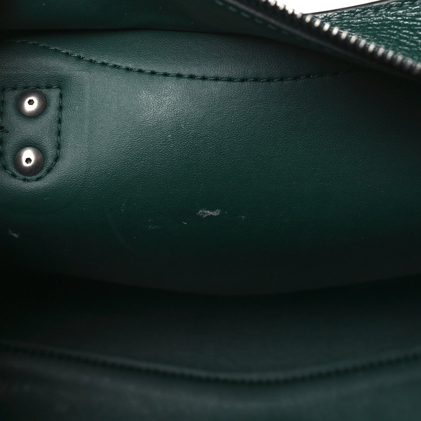 Grained Calfskin Neo Classic Matte Black Hardware S City Forest Green