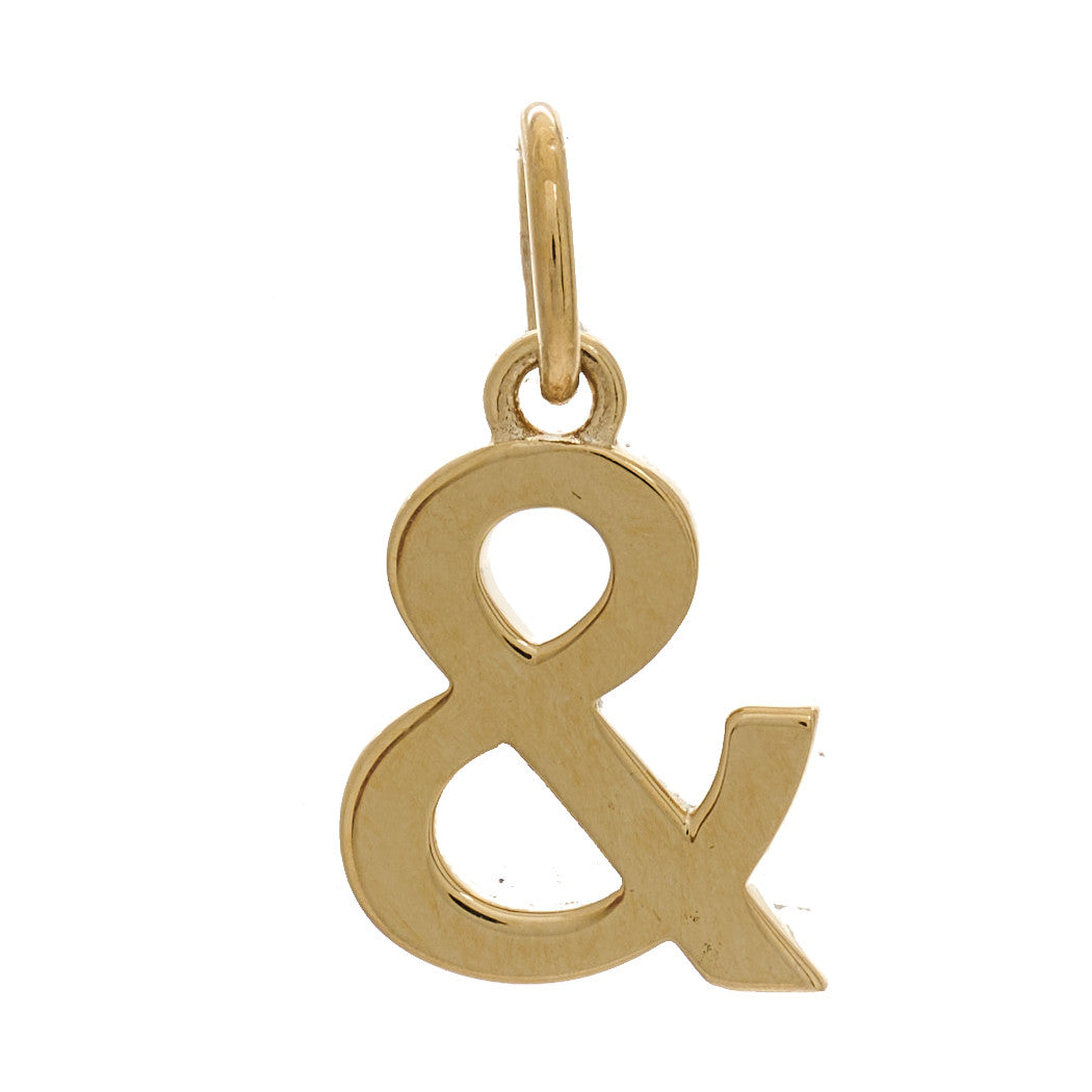 18K Yellow Gold Ampersand Pendant