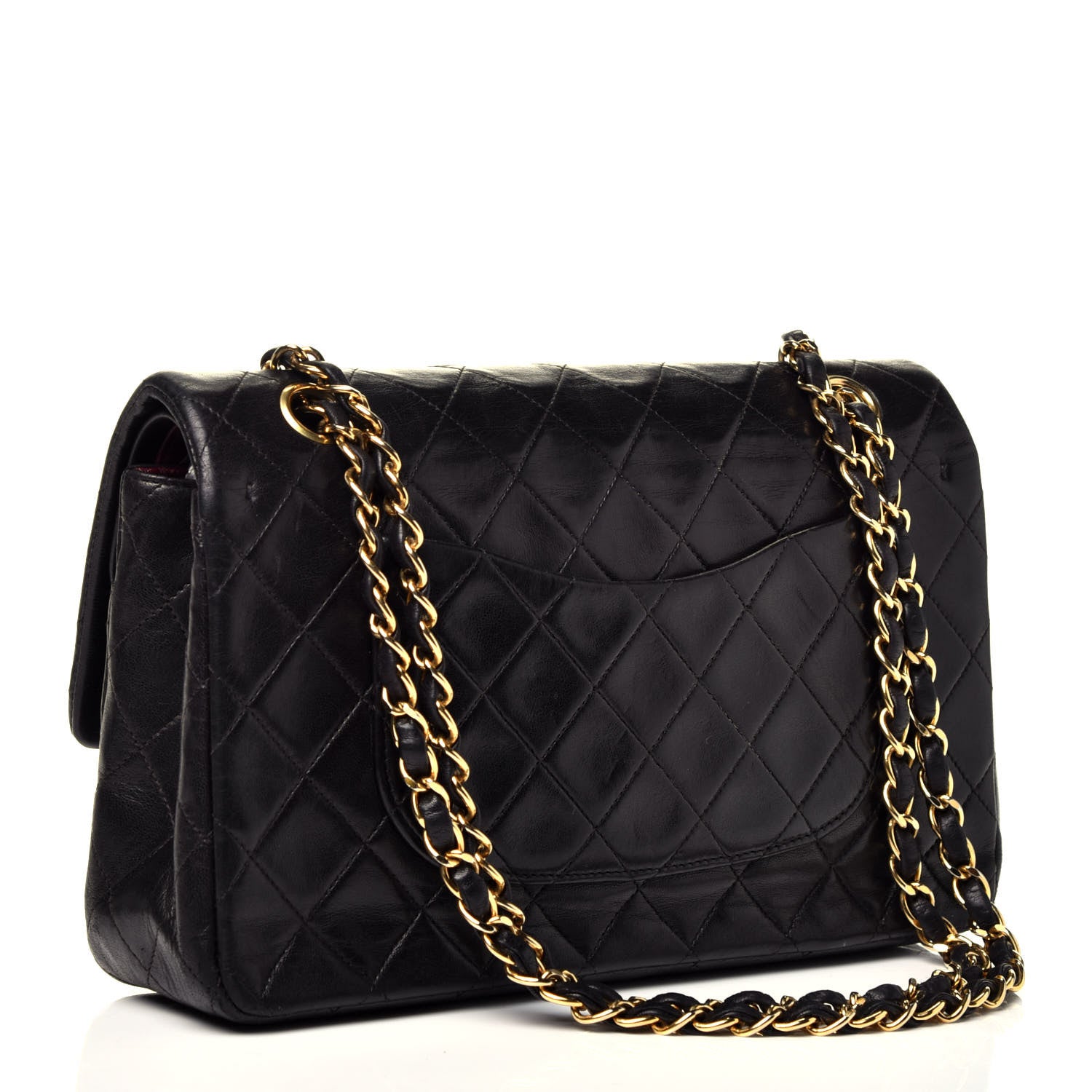 Chanel Lambskin Quilted Medium Double Flap Black 2 of 9