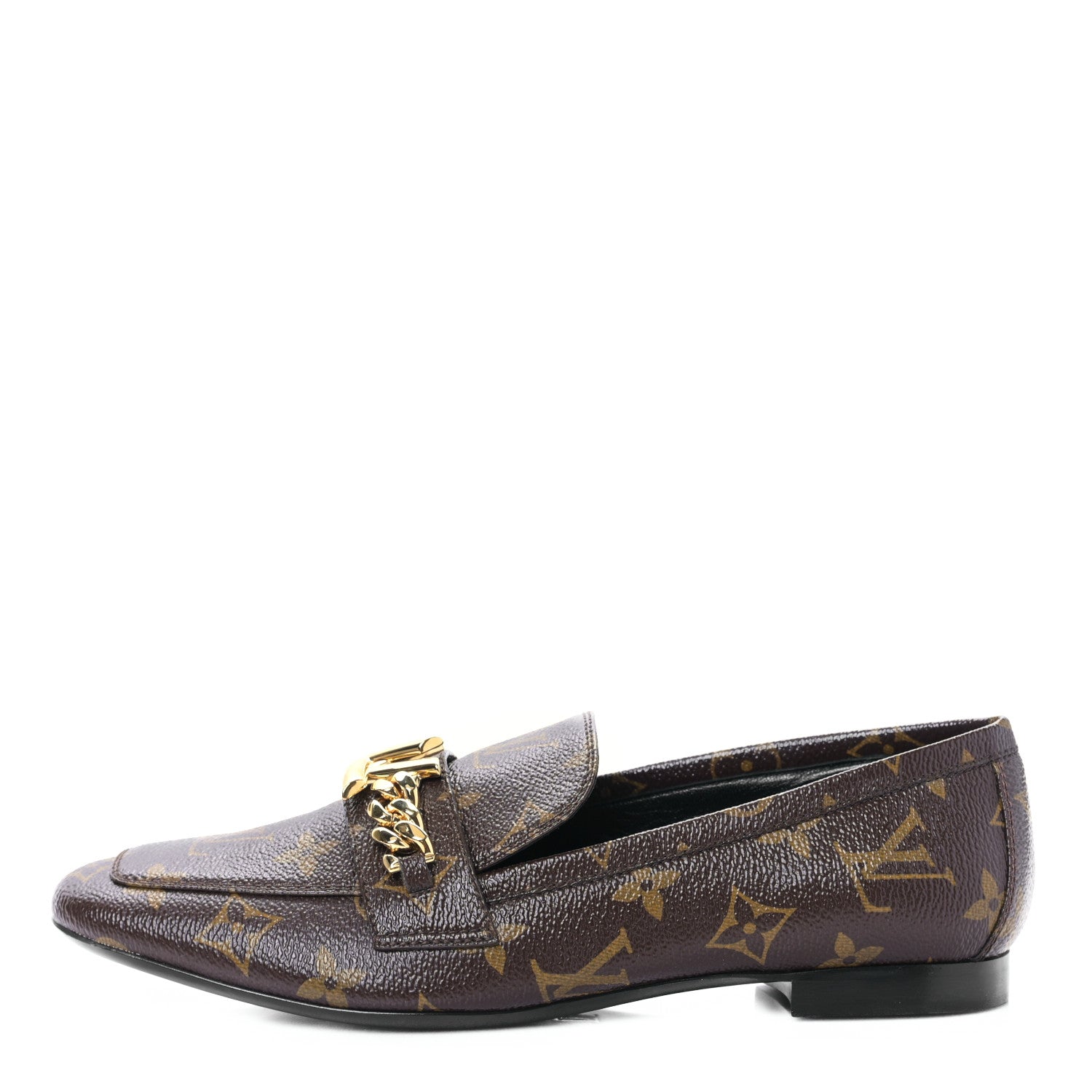 LOUIS VUITTON ヴェルニ パンプス フラット 金具 ローファー ロゴ Louis Vuitton Monogram Upper Case Flat Loafer 38 1451447