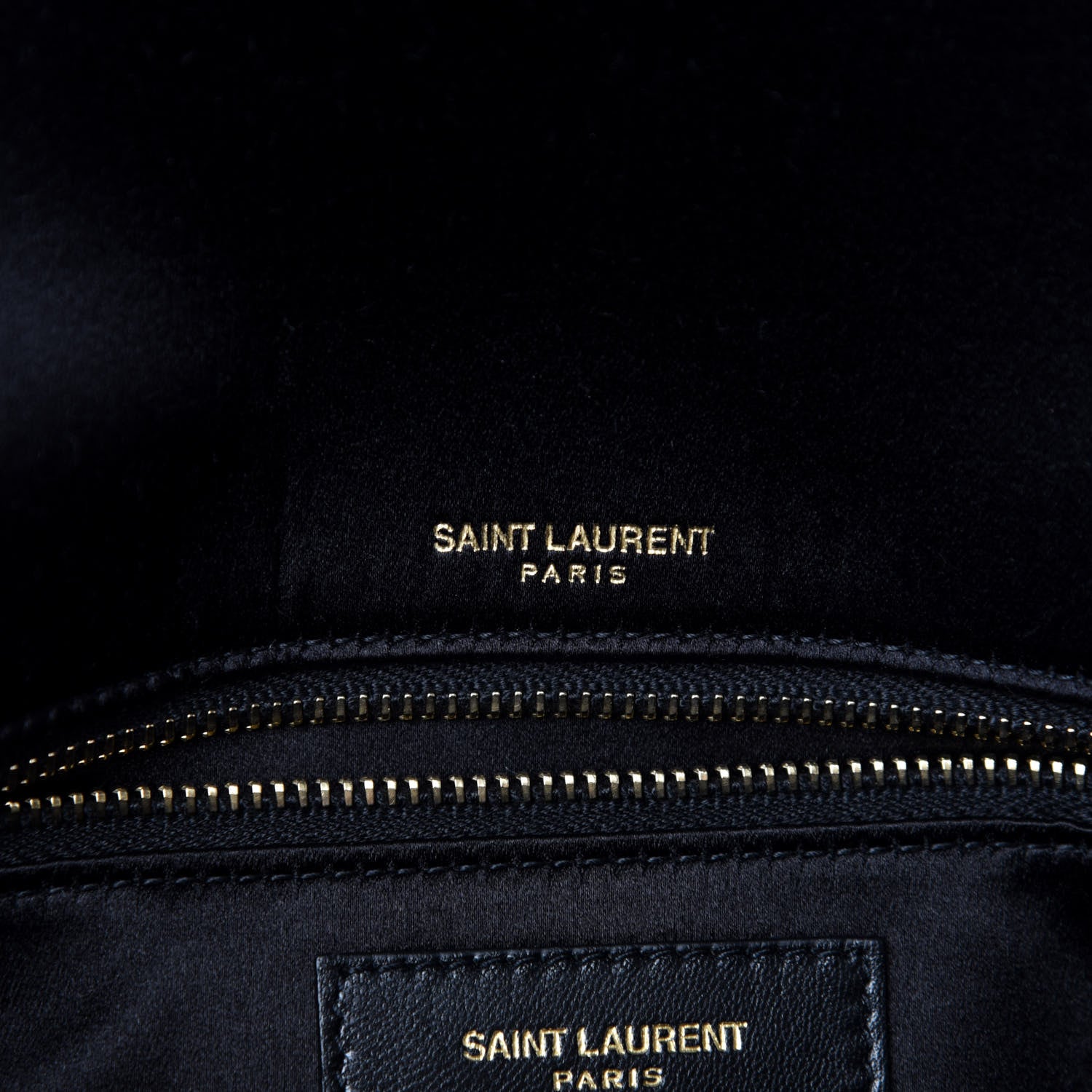 Saint Laurent Sequin Satin Monogram Tassel Kate 99 Black 9 of 11