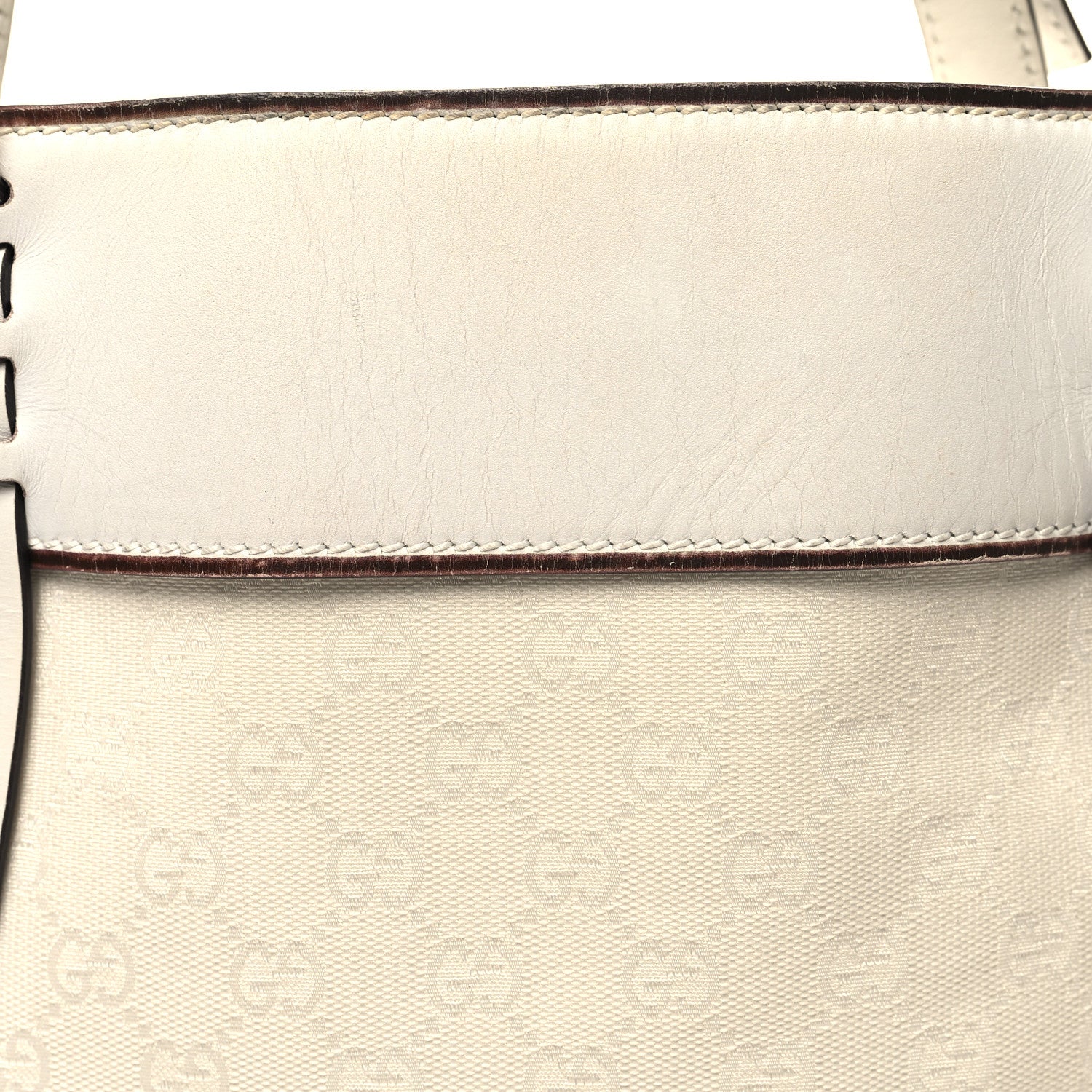 Gucci Monogram Calfskin Tote White 12 of 13