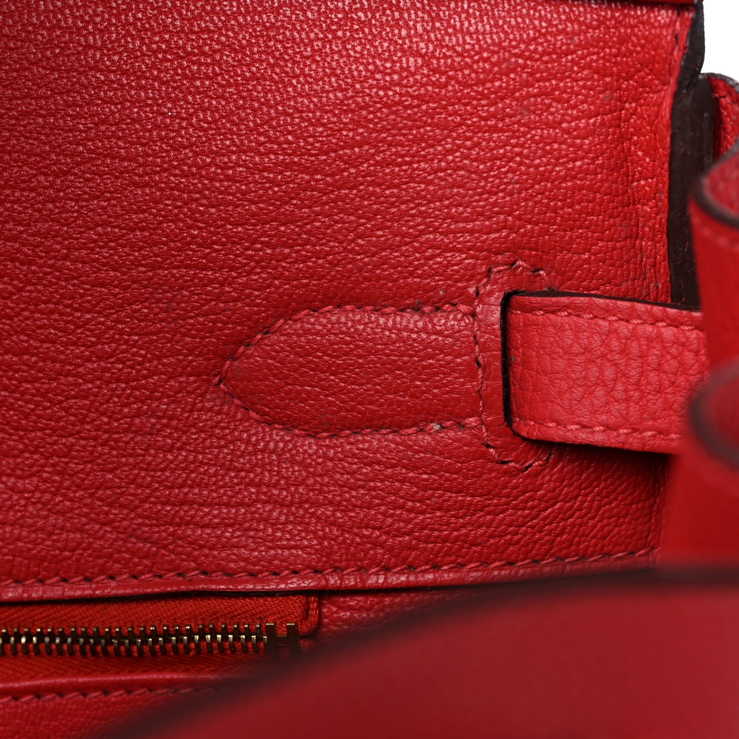 Togo Birkin 35 Rouge Pivoine