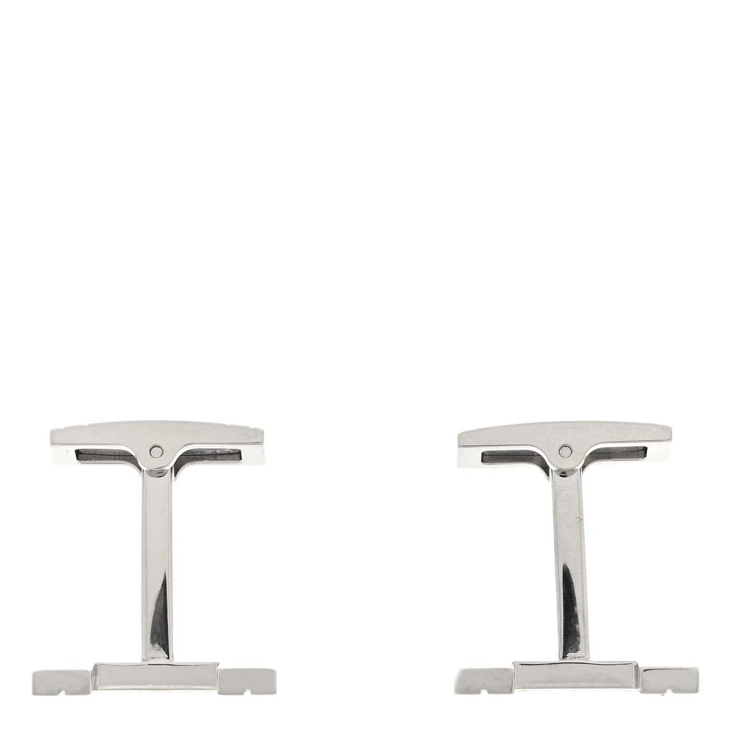 Palladium H Au Carre Cufflinks Silver