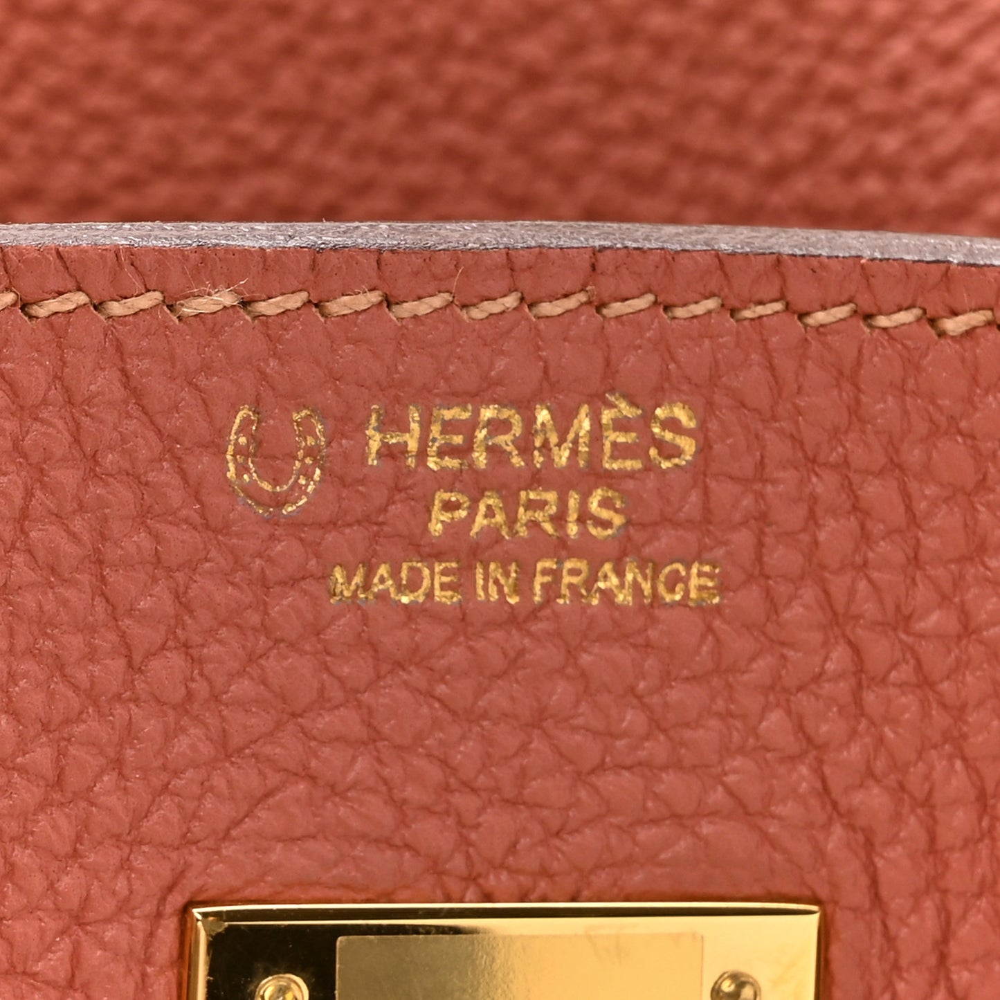 Togo Bi-Color Horseshoe Birkin 30 Rose Tea Etoupe
