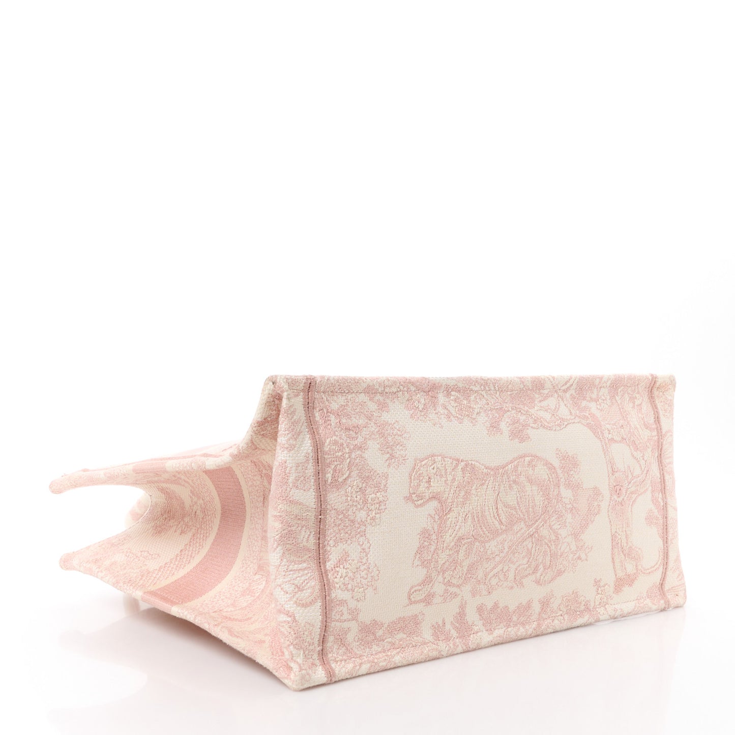Canvas Embroidered Medium Dioriviera Toile De Jouy Book Tote Rose