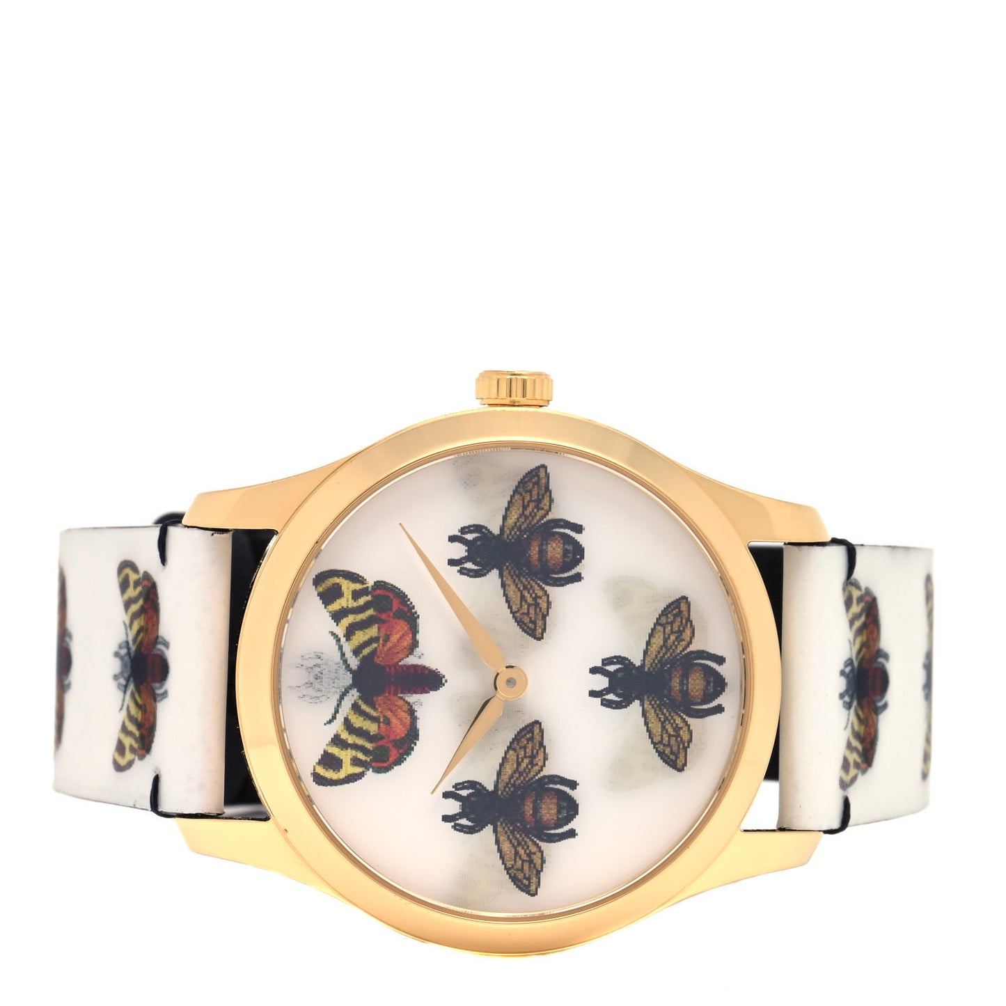 Stainless Steel Calfskin 38mm G-Timeless Bee Butterfly Hologram Quartz Watch