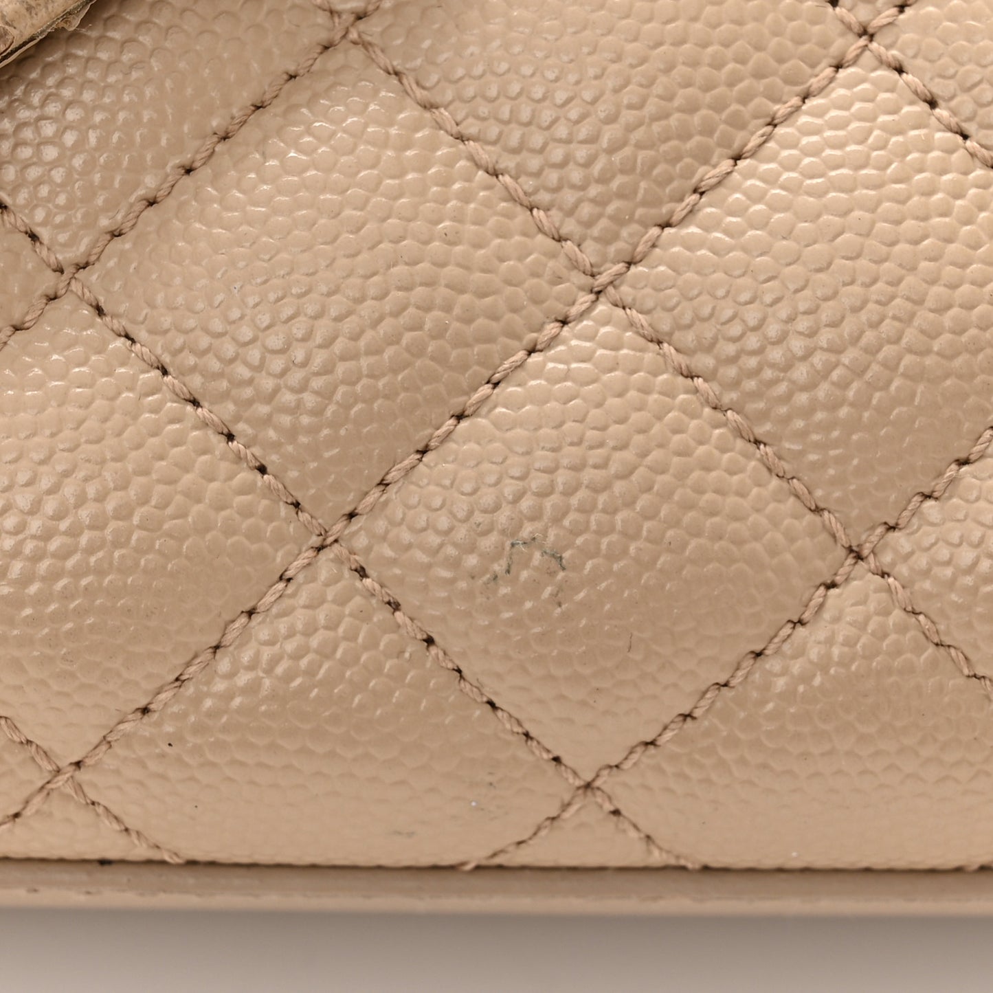 Grain De Poudre Textured Mixed Matelasse Medium Triquilt Monogram Satchel Dark Beige