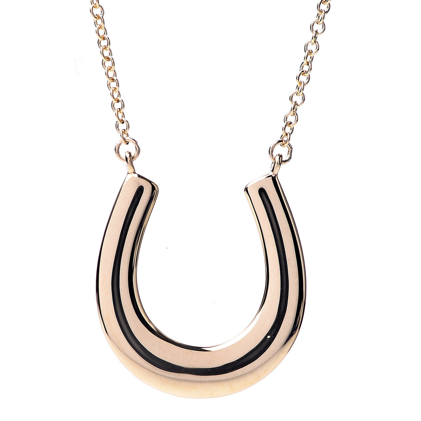 18K Yellow Gold 1837 Horseshoe Pendant Necklace