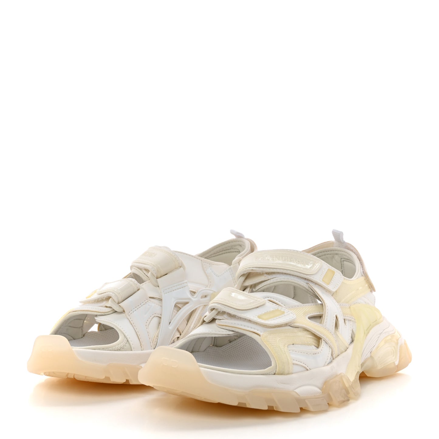 Neoprene Rubber Clear Sole Womens Track Sandals 39 White