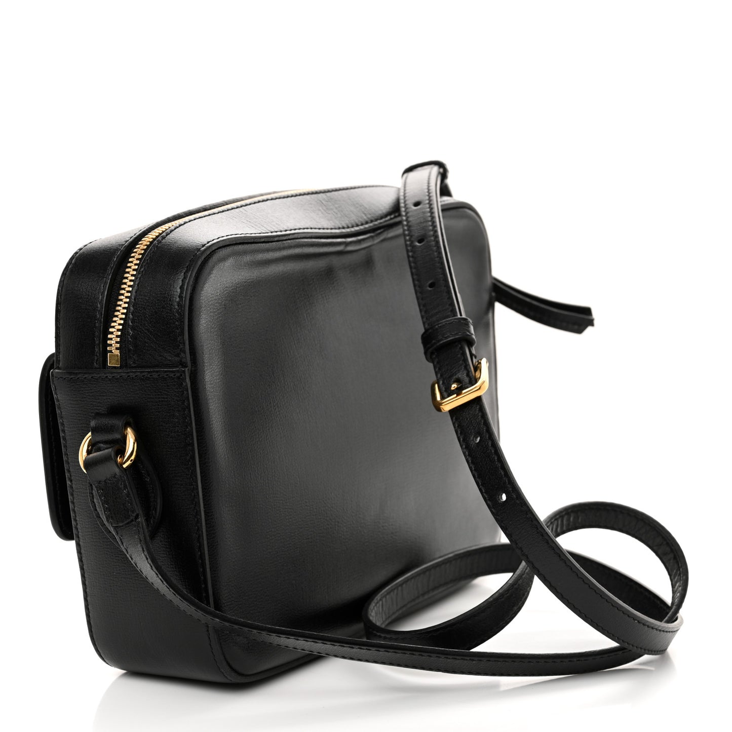 Textured Calfskin Small Horsebit 1955 Shoulder Bag Black