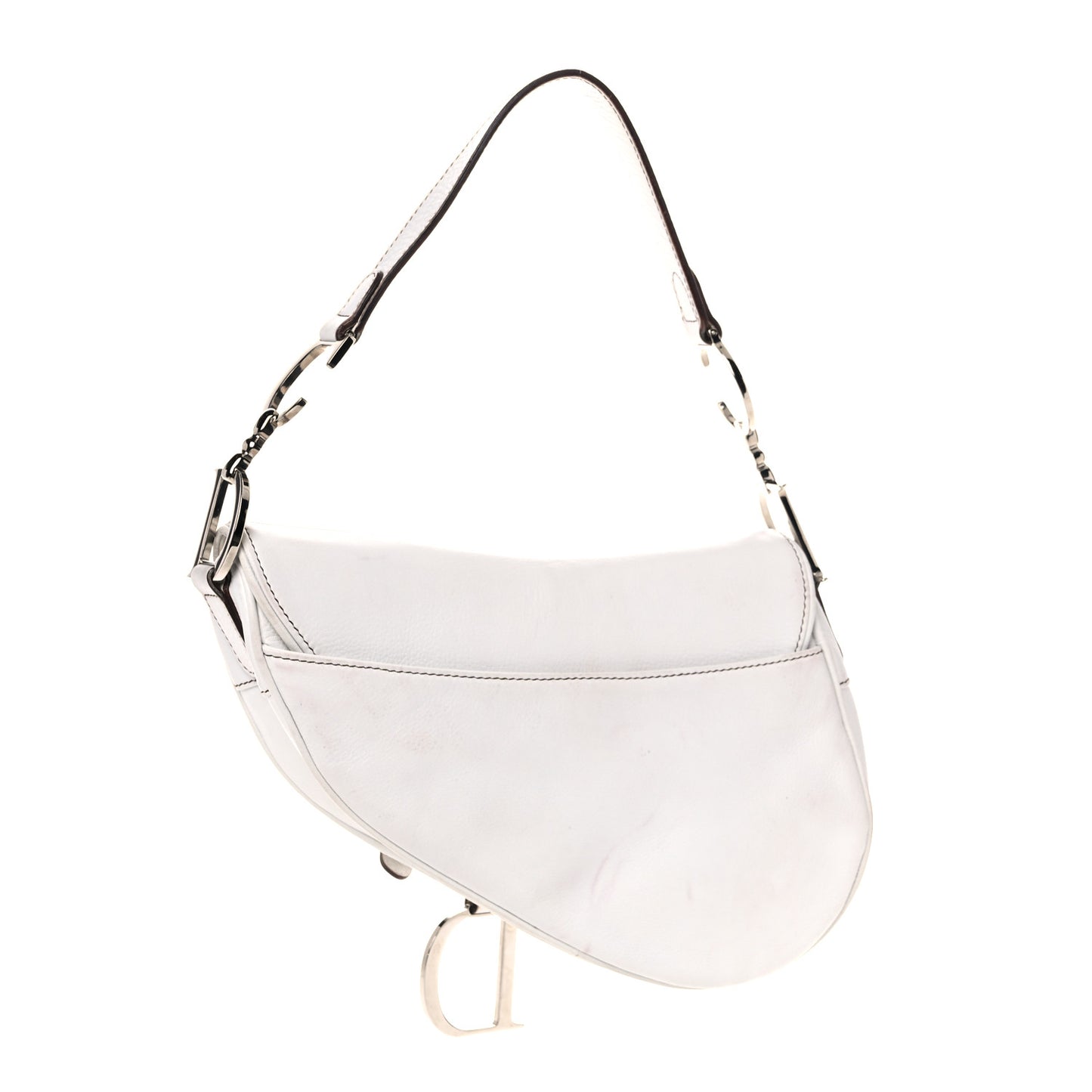 Calfskin Saddle Bag White