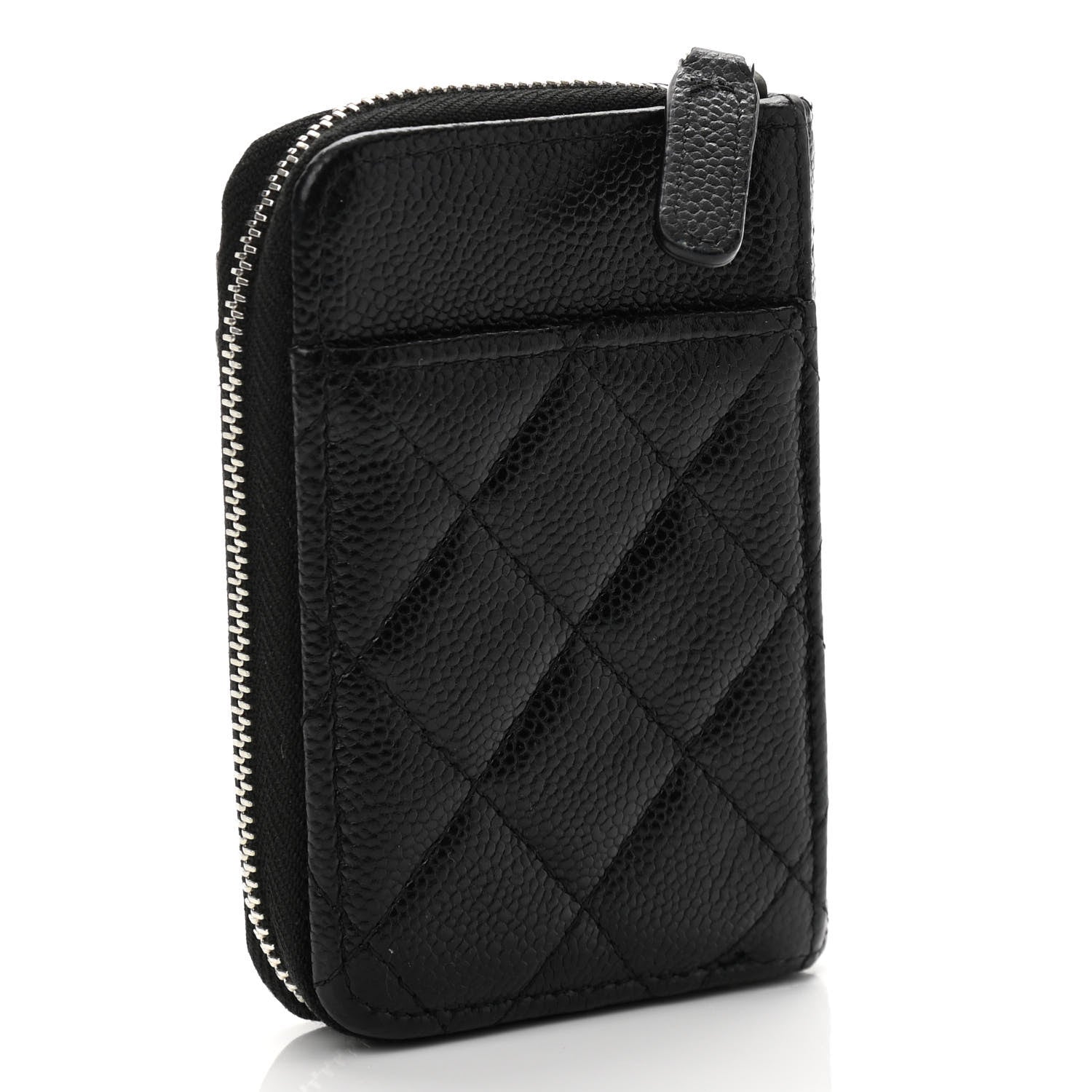 Chanel Caviar Quilted Zip Card Holder Black 4 of 7