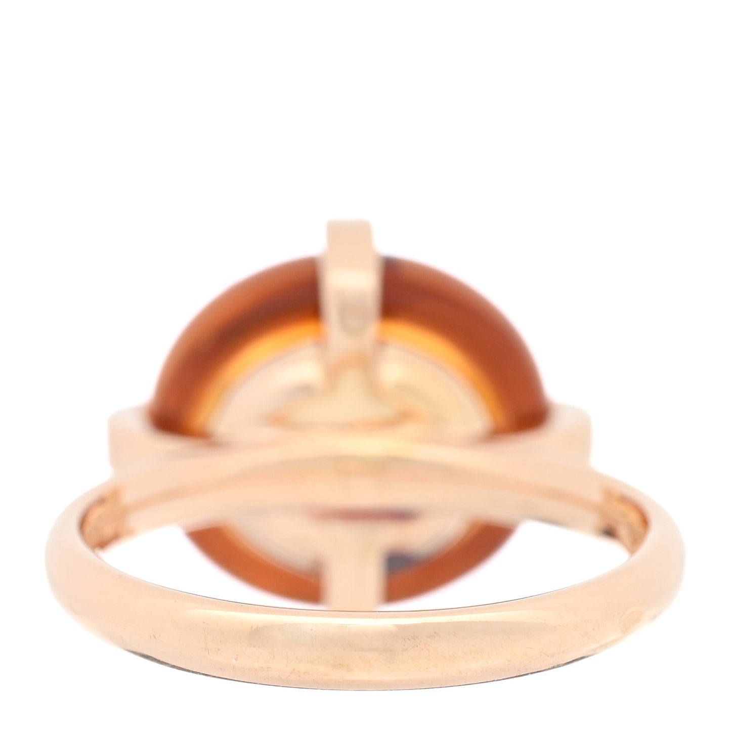 18K Yellow Gold Veleno Citrine Ring 50 5.5