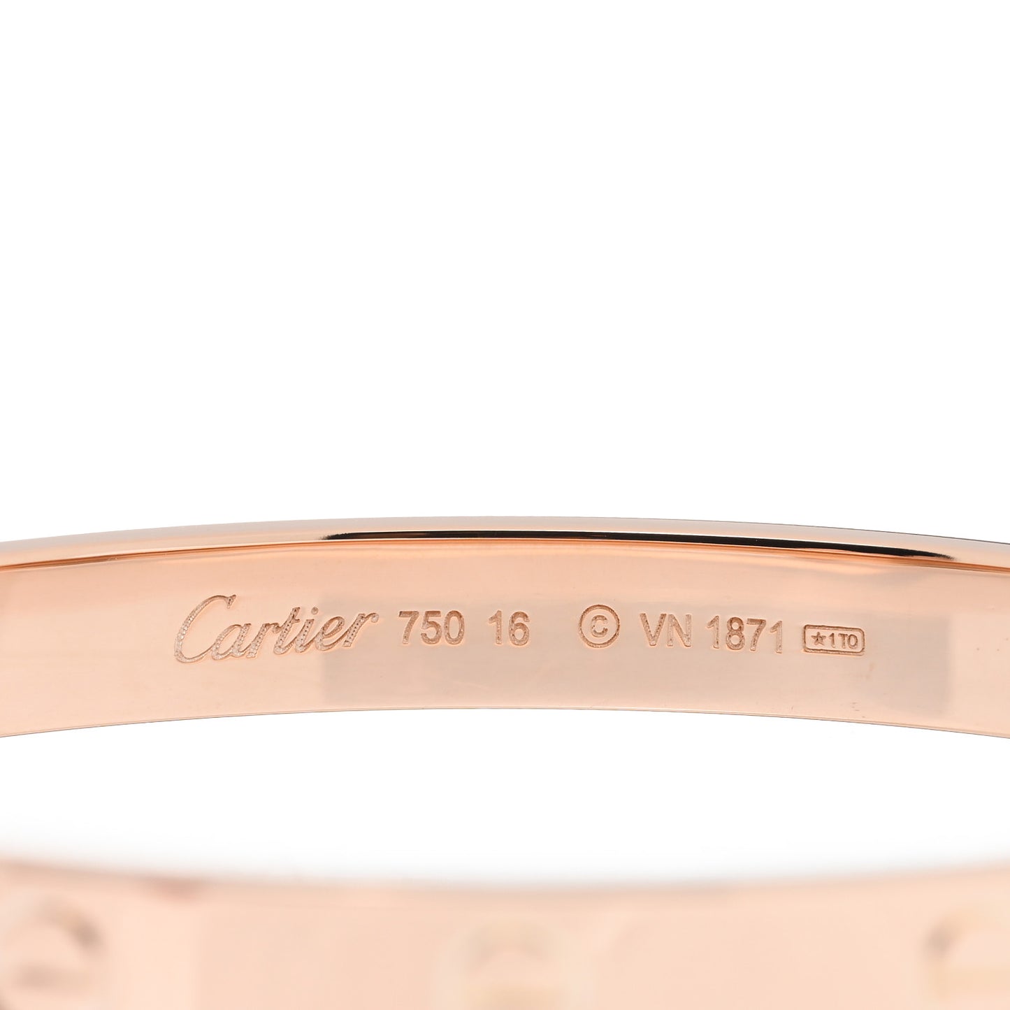 18K Pink Gold LOVE Bracelet 16