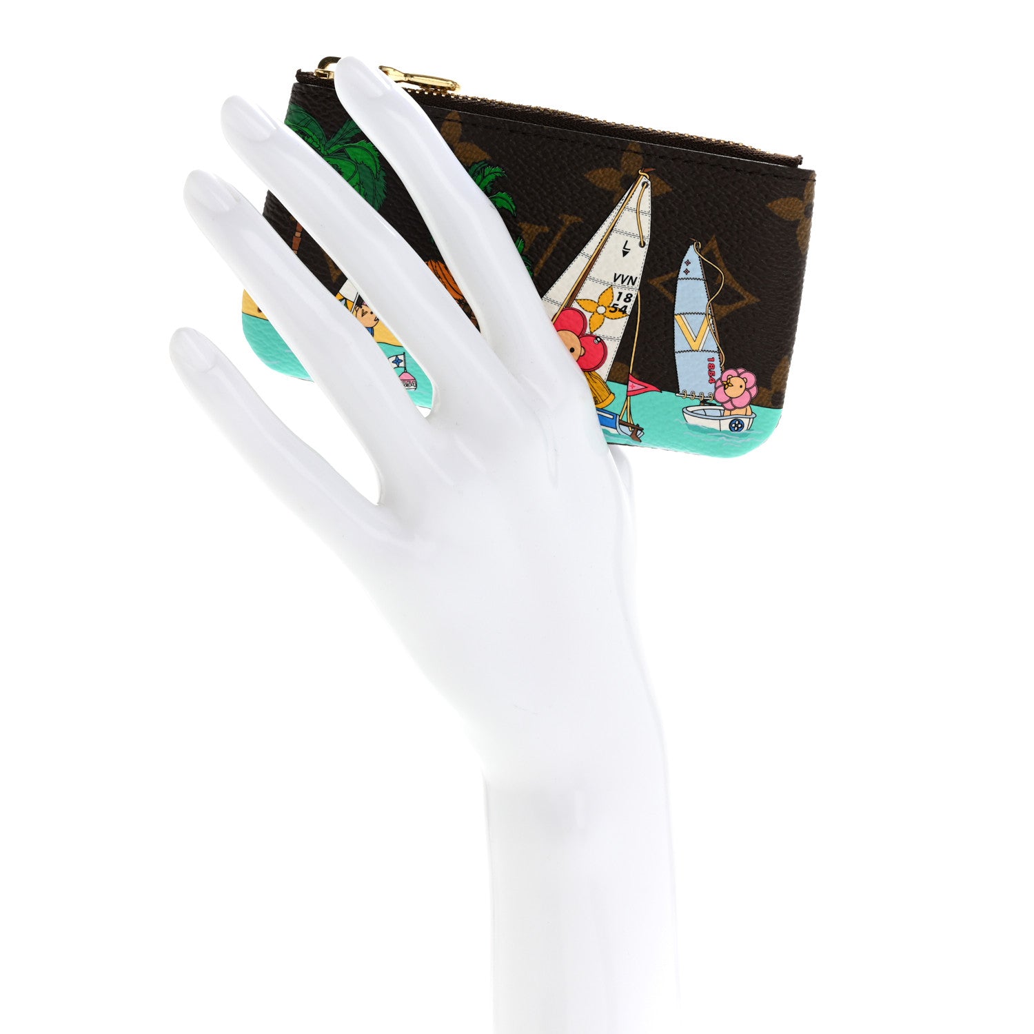 Louis Vuitton Monogram 2023 Christmas Animation Sailing Vivienne Key Pouch Dragonfruit Pink 2 of 10