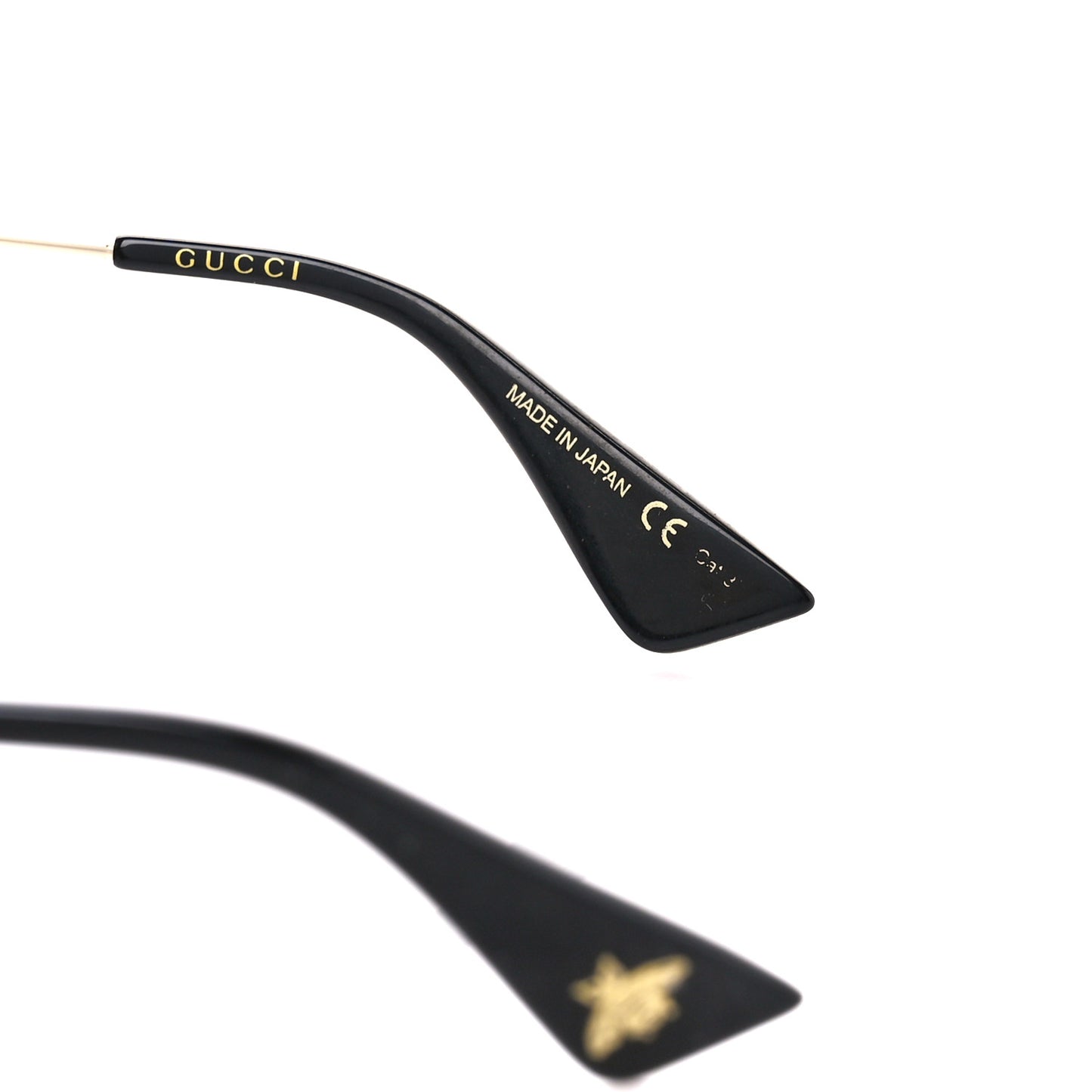 Metal Rectangular Frame Sunglasses GG0414S Gold Multicolor