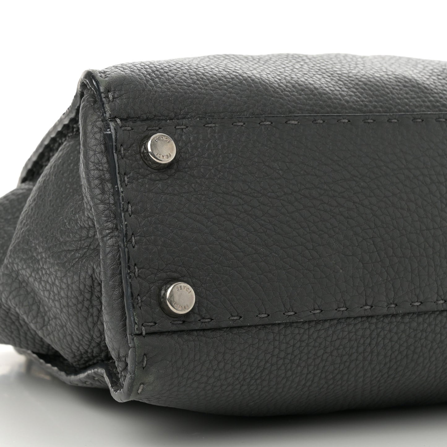 Cuoio Romano Selleria Bi-Color Medium Peekaboo Iconic Satchel Asfalto Latte