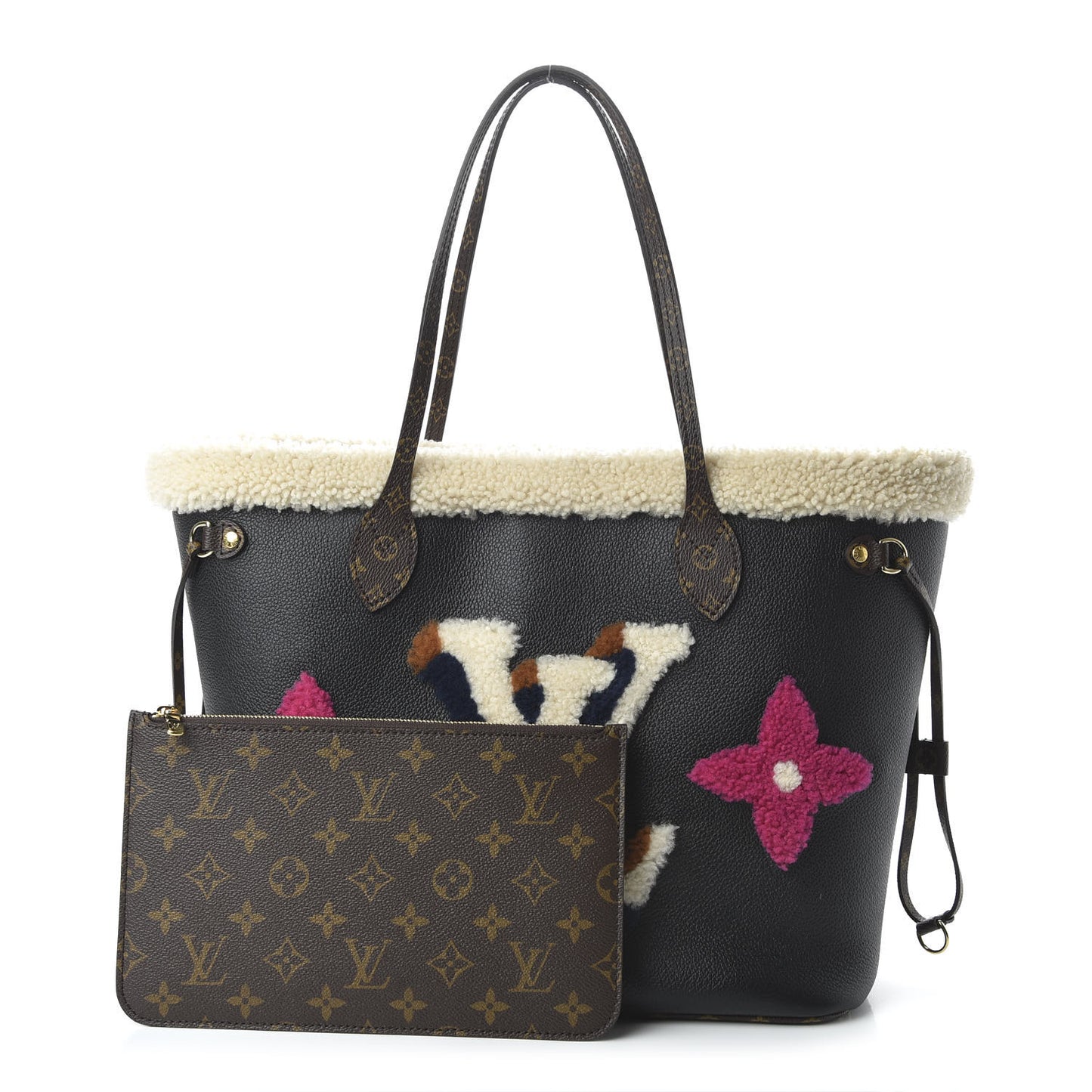 Calfskin Monogram Teddy Neverfull MM Black